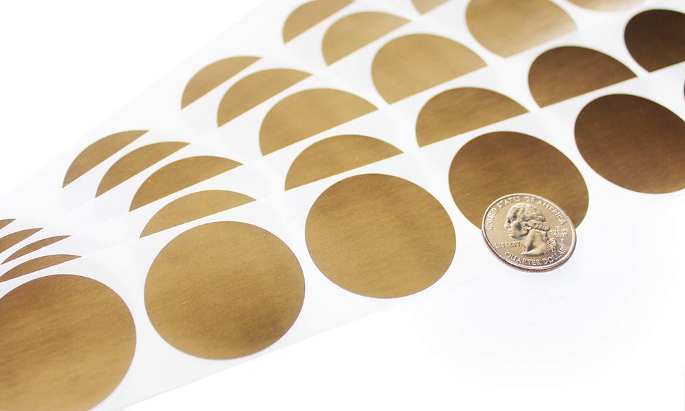 500 Silver & 500 Gold 1.5 Inch Round Scratch Off Stickers - 1000 Pack for Lottery Tickets, Prize Reveals, Promotional Events & Marketing Campaigns