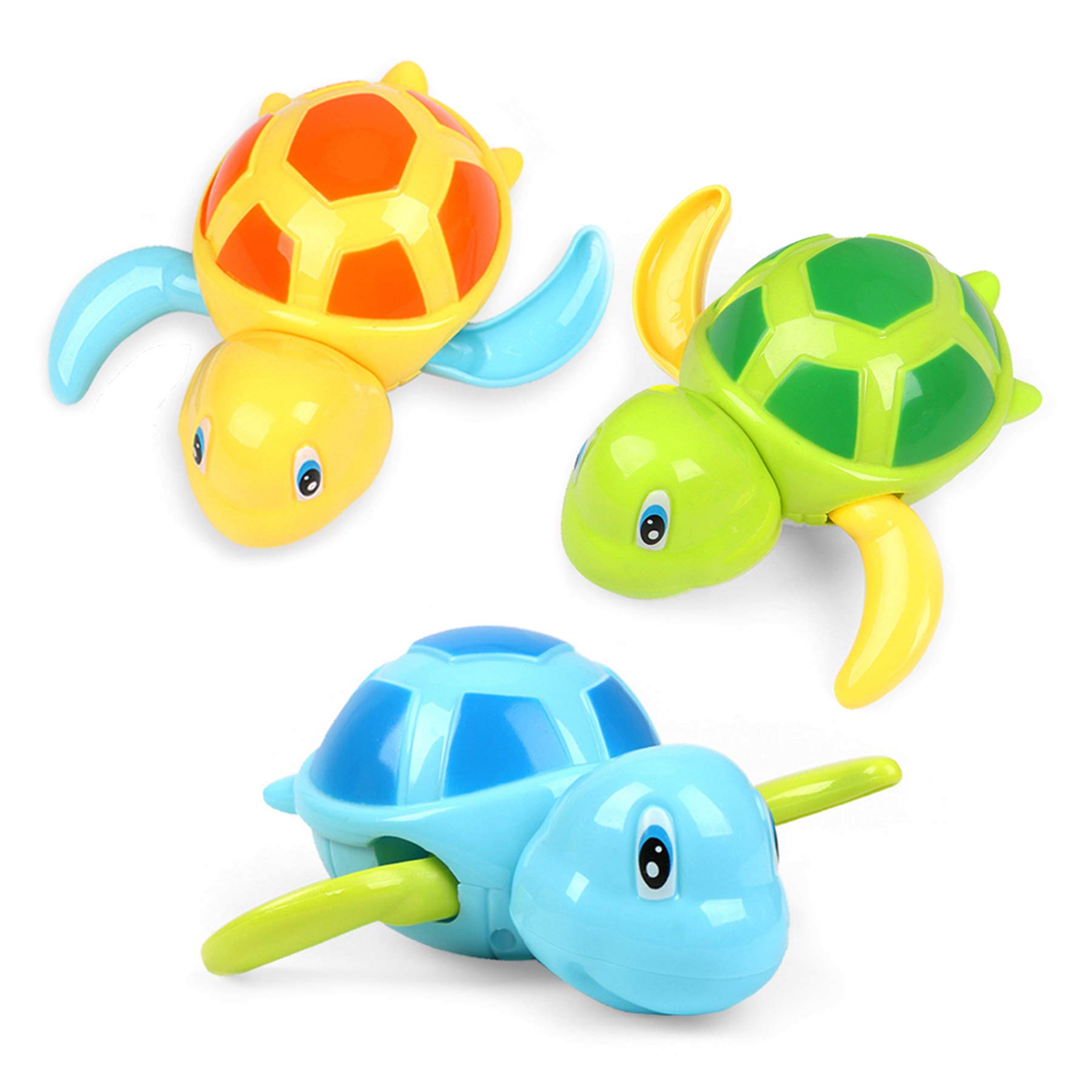 **Best Bath Toys for Toddlers 1-5 Years Old - Wind Up Swimming Turtle & Floating Bathtub Water Toys - Fun Pool Toys for Kids - Perfect Gift for Preschool Boys & Girls (3-Piece Set) - Ideal for Bathtime, Pool Play & Sensory Development**