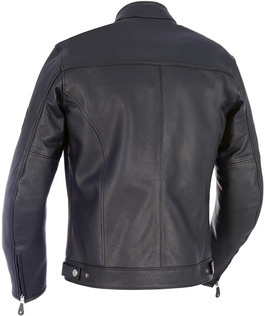 Oxford Walton Men's Premium Leather Motorcycle Riding Jacket - Black, Size M | Durable & Stylish Biker Jacket for Cruising, Commuting & Outdoor Adventures