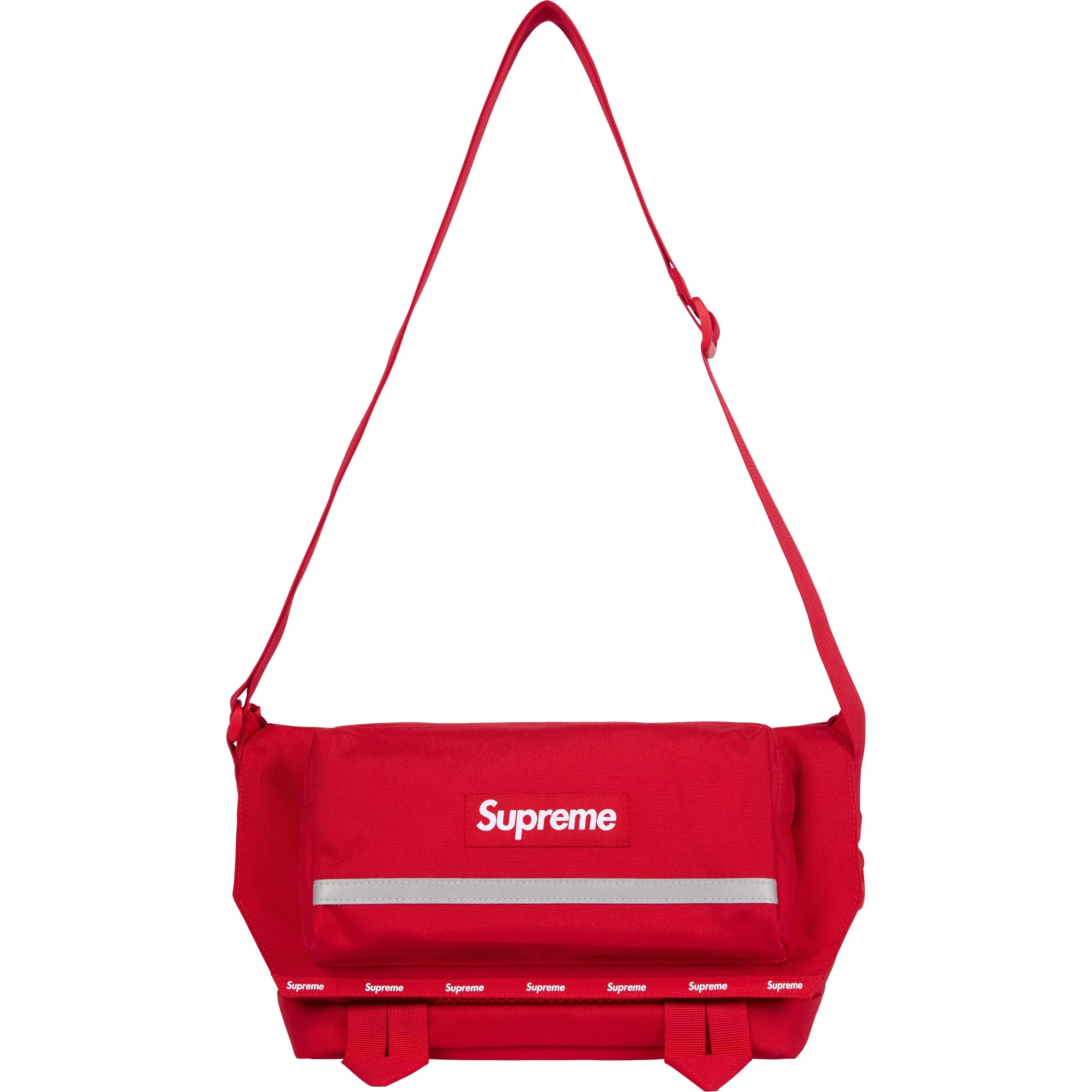 Supreme FW24 Messenger Bag for Men & Women - Waterproof Crossbody Shoulder Bag in Red - Perfect for Travel, Work & Daily Commute