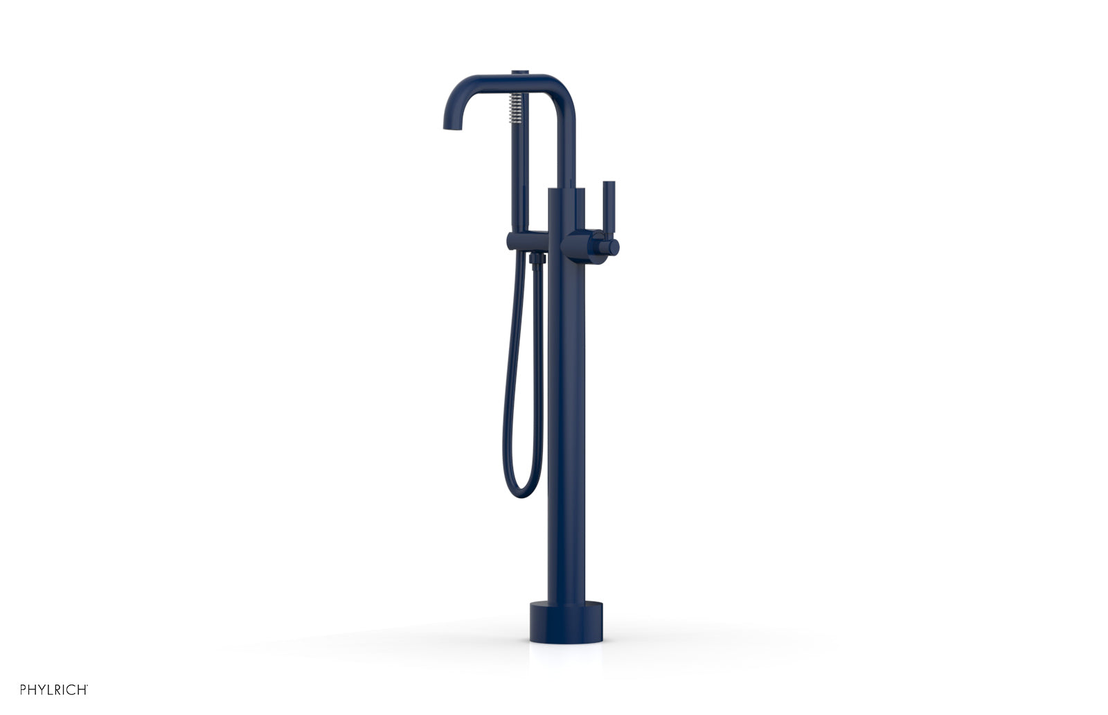BASIC Low Floor Mount Tub Filler with Lever Handle and Hand Shower D130 45 03 - Perfect for Modern Bathroom Renovations and Spa-Like Shower Experiences