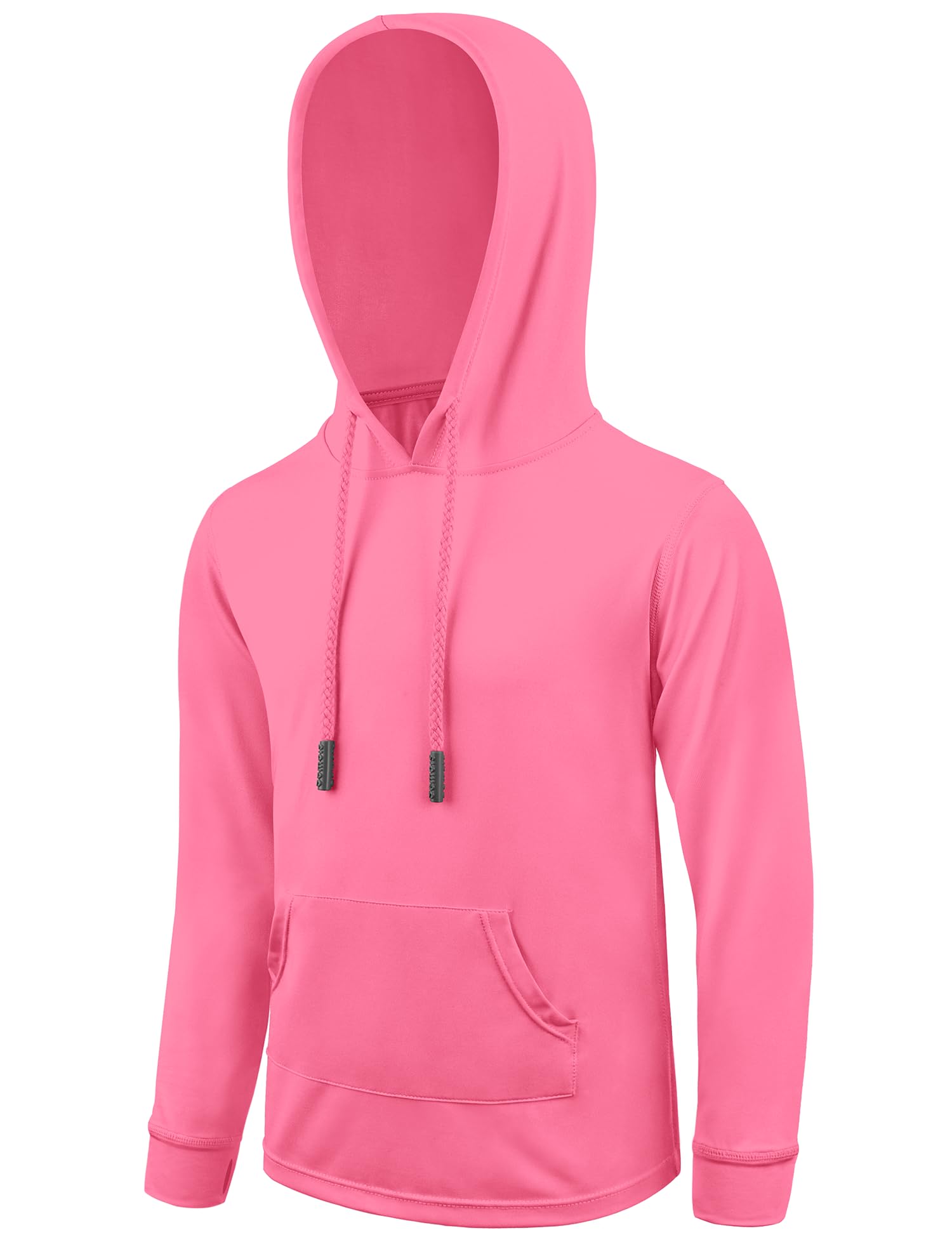UPF 50+ Boys Rash Guard Swim Shirt - Long Sleeve Sun Protection Hoodie for Kids Fishing, Beach & Water Sports with Pocket - Perfect for Swimming, Surfing and Outdoor Activities