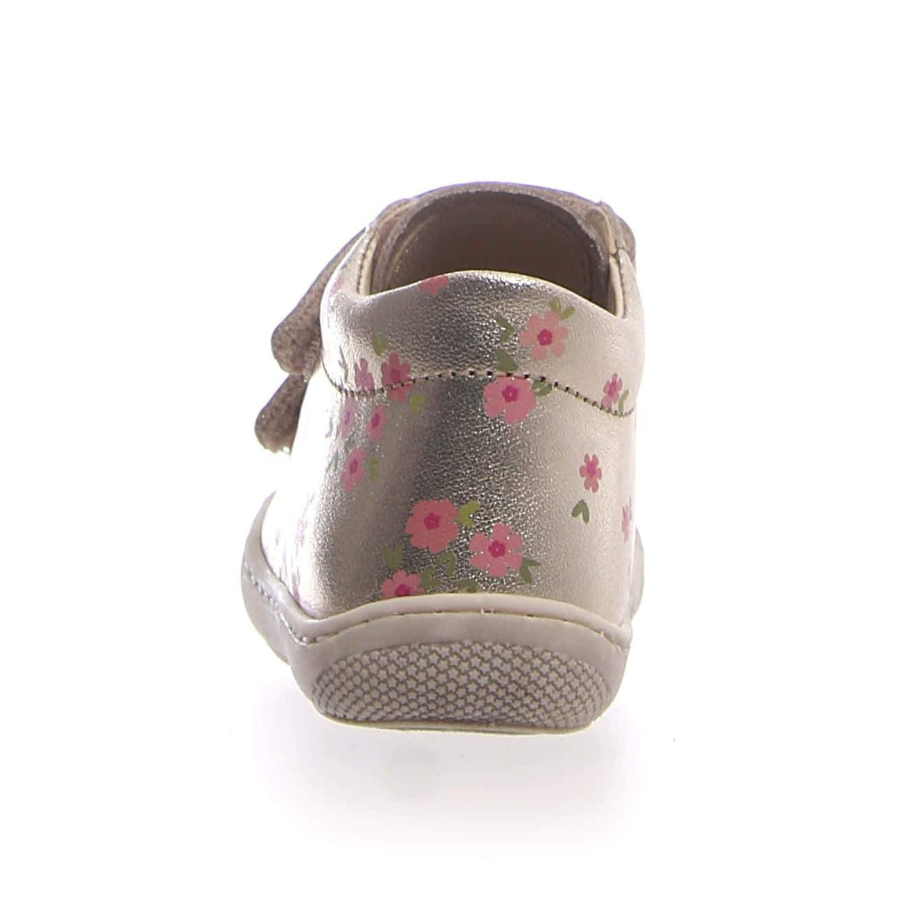 Naturino Girls' Cocoon VL Little Roses Sneakers - Platinum | Comfortable & Stylish Kids Shoes for School, Play & Everyday Wear