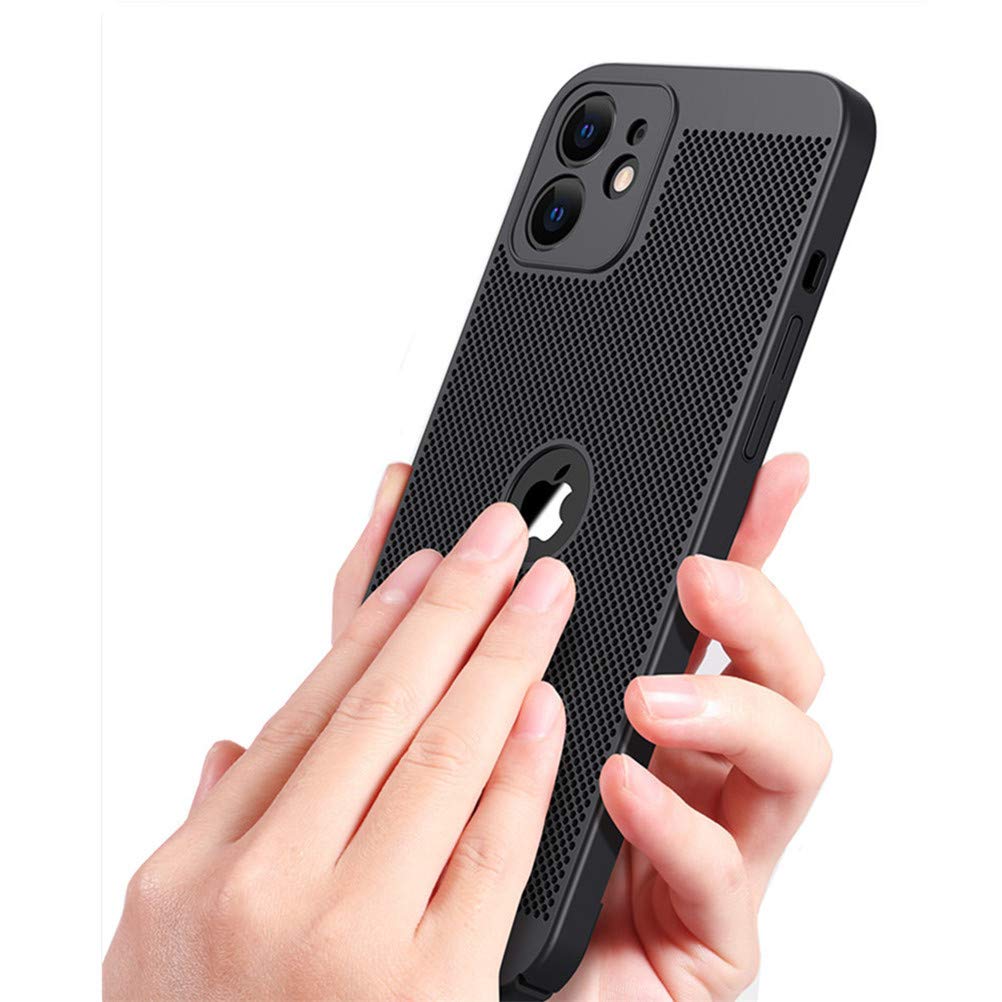 Ultra-Thin Slim Fit iPhone 12 Pro Max Case - Breathable & Heat Dissipating Protective Cover with Skin-Touch Feel for iPhone 12 Pro Max 6.7 inch (2020) - Perfect for Daily Use, Work & Outdoor Activities - Black