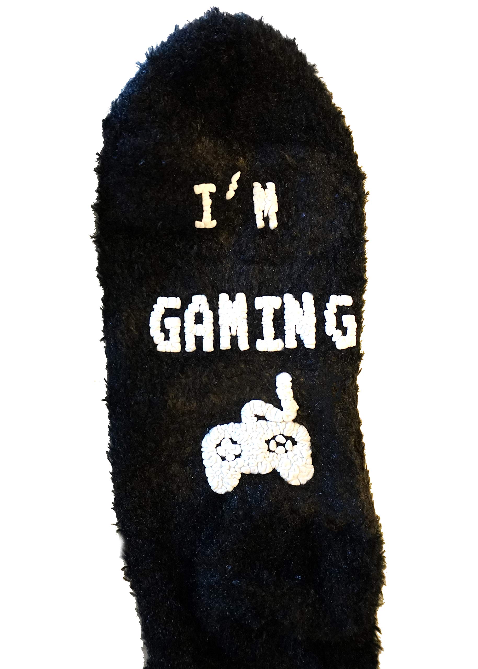 Funny Gaming Socks for Men & Teens - Cozy Fuzzy Slipper Socks with 'Shh I'm Gaming' Print - Perfect Gift for Gamers, Boyfriends, Husbands & Kids - Great for Gaming Sessions, Lounge Wear & Winter Comfort
