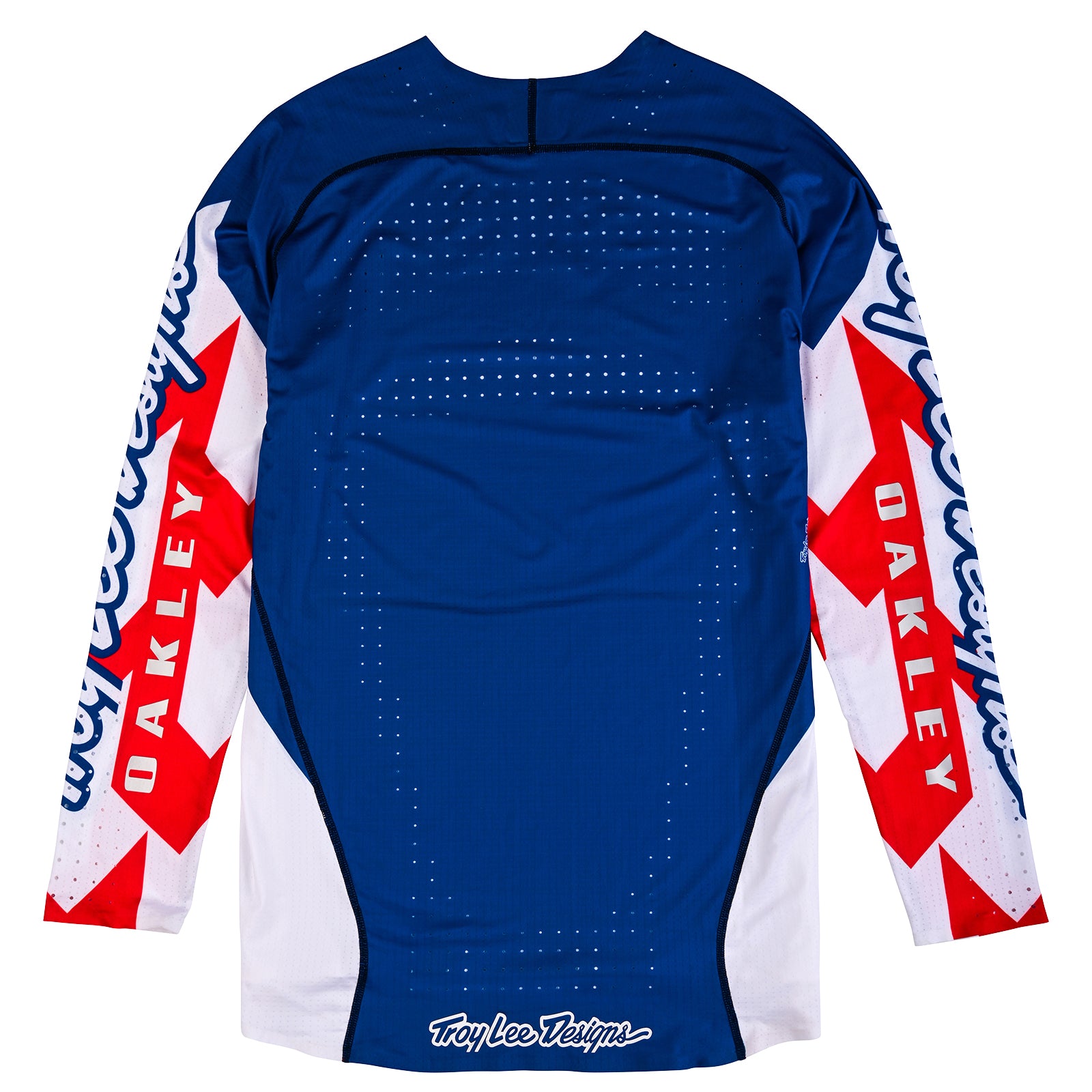 SE Ultra Jersey by Troy Lee Designs & Oakley - White/Blue Motocross & Mountain Biking Jersey for Men - Durable Performance Shirt for Off-Road Racing & Trail Riding