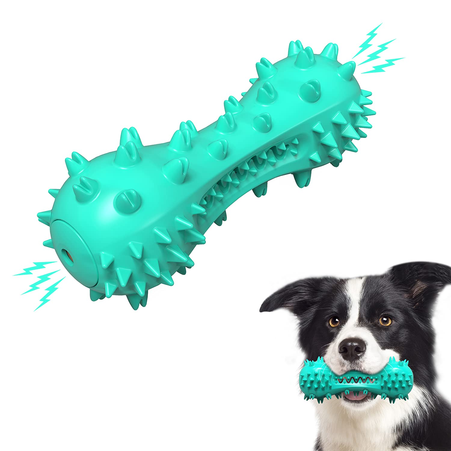 Durable Squeaky Dog Chew Toy for Aggressive Chewers - Multifunctional Teeth Cleaning Chew Toy for Medium & Large Dogs (Blue) | Perfect for Dental Care, Anxiety Relief & Playtime Fun