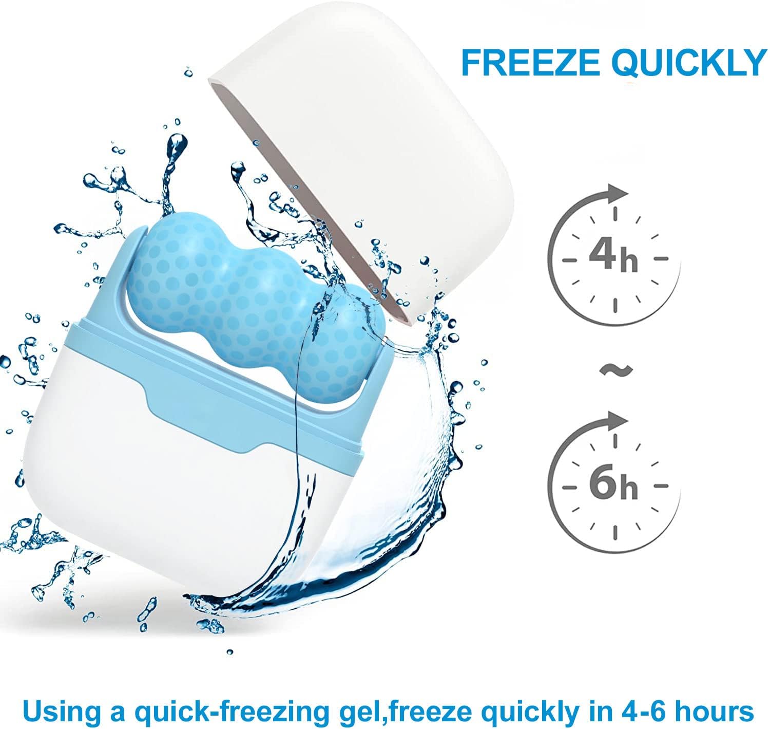 JICOOT 2-in-1 Upgraded Ice Roller for Face, Eyes, Neck & Body – Reduce Puffiness, Acne & Inflammation | Portable & Durable Skincare Tool | Reusable Facial Massager for Glowing Skin | Perfect Gift for Women – Use for Morning Routine, Post-Workout Recovery & Spa Relaxation