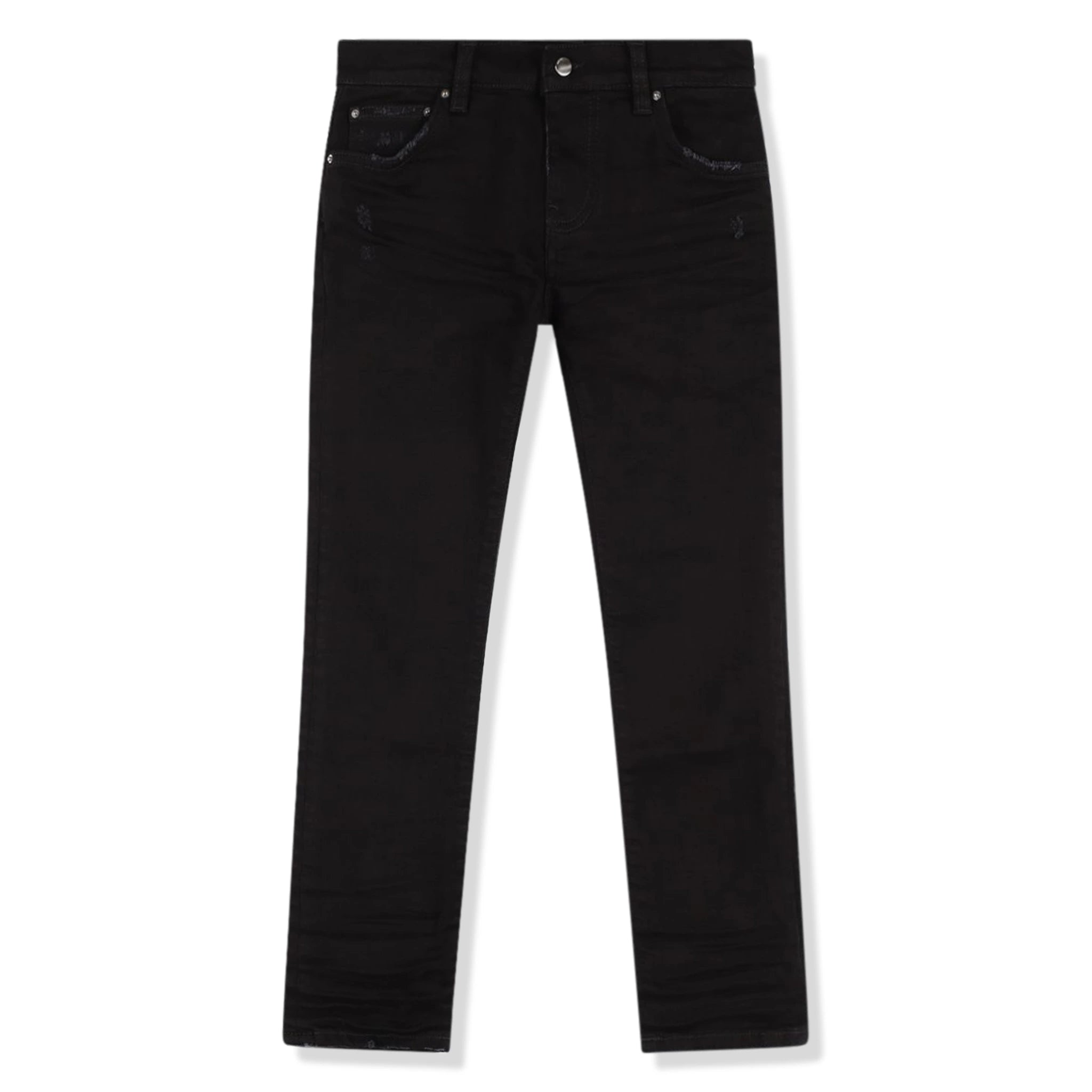 Amiri Kids Stack Black Jeans - Premium Distressed Denim for Boys & Girls | Perfect for School, Playdates & Casual Outings