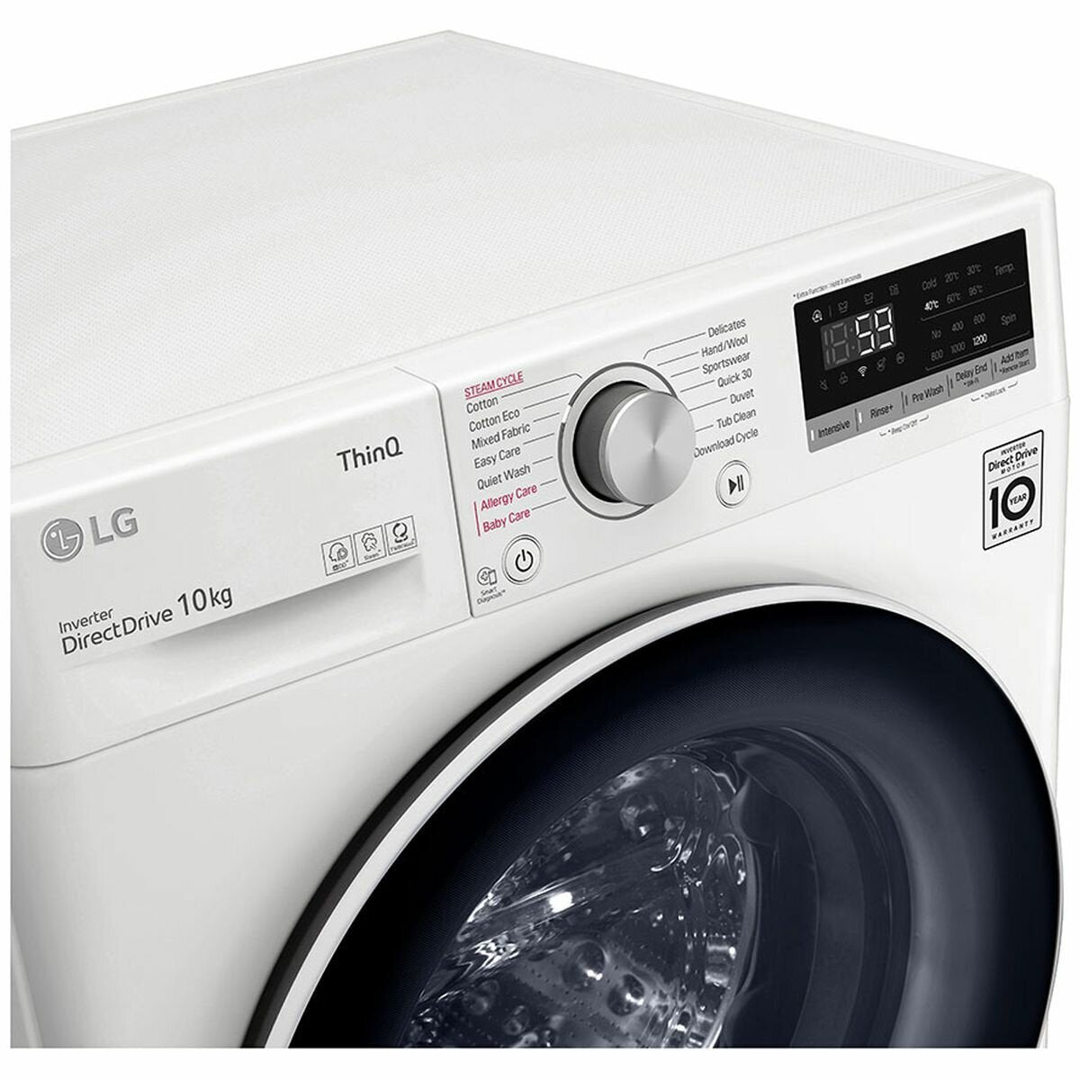 LG 10kg Front Load Washing Machine with Steam Function - WV5 1410W - Energy Efficient Large Capacity Washer for Home & Laundry Room | Perfect for Families, Apartments & Small Spaces