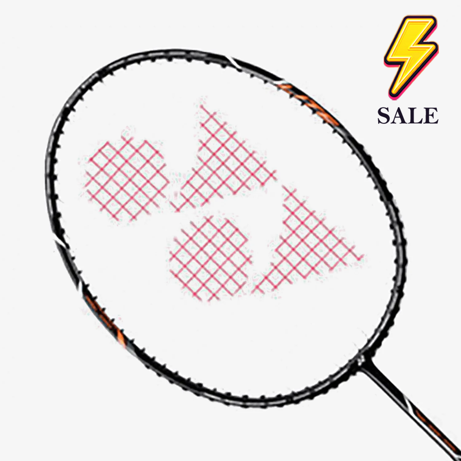 Yonex Carbonex Lite Badminton Racket (Black/Orange) - Lightweight Carbon Fiber Shuttlecock Racquet for Professional & Recreational Play