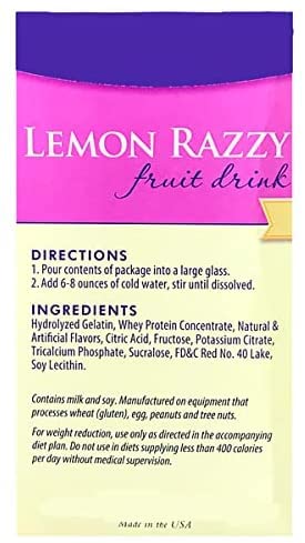 FitWise High Protein Lemon Razzy Fruit Drink Mix - Ideal Protein Compatible, Low Carb, Keto-Friendly | Perfect for Post-Workout Recovery, Weight Management & Healthy Lifestyle