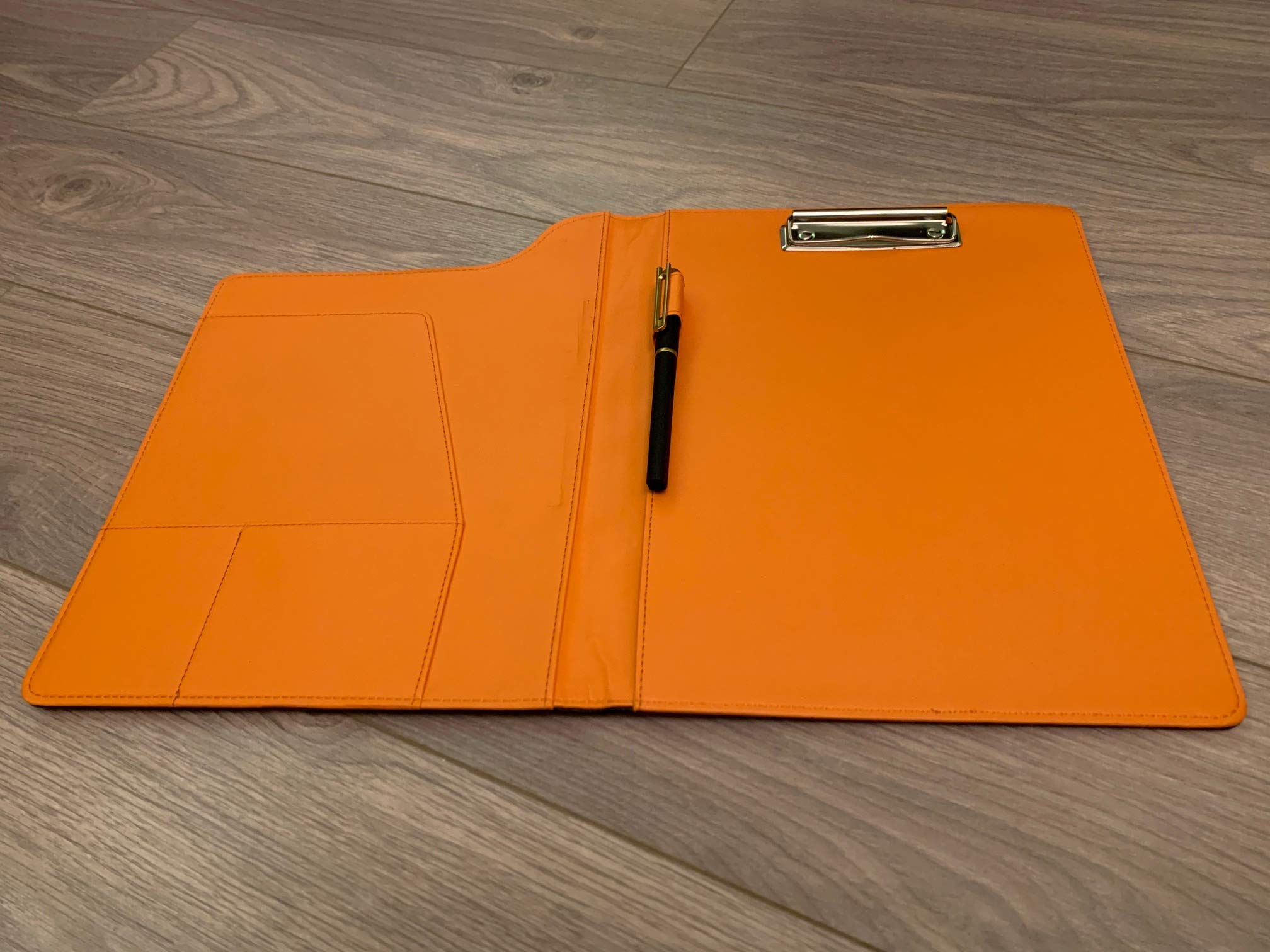 Premium A4 PU Leather Document Folder - Black File Cover with Clipboard for Papers, Sheets & Office Documents | Ideal for Organizing, Business Meetings & School Projects