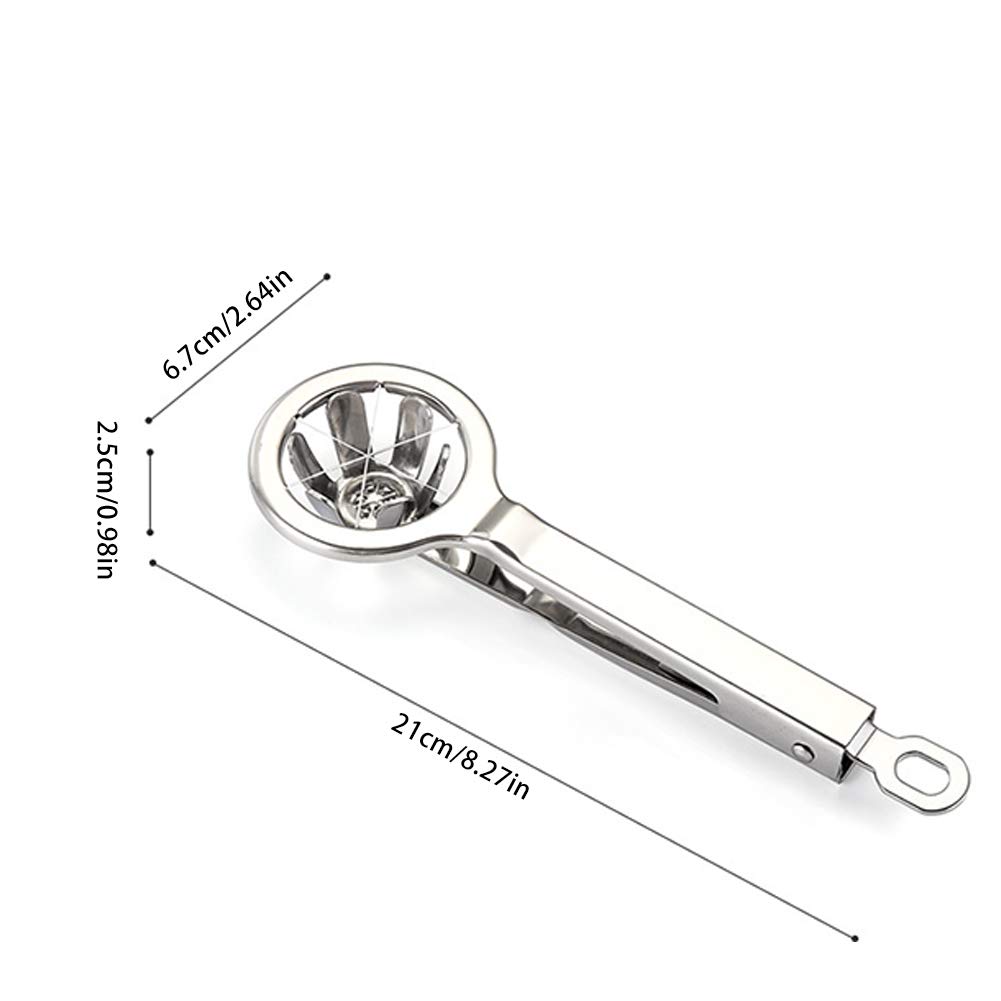 Premium Stainless Steel Egg Slicer & Wedger - 6 Equal Segments for Hard Boiled Eggs with Long Handle | Durable Kitchen Tool for Salad Prep, Meal Prep & Healthy Snacks | Easy to Clean & Portable Egg Cutter