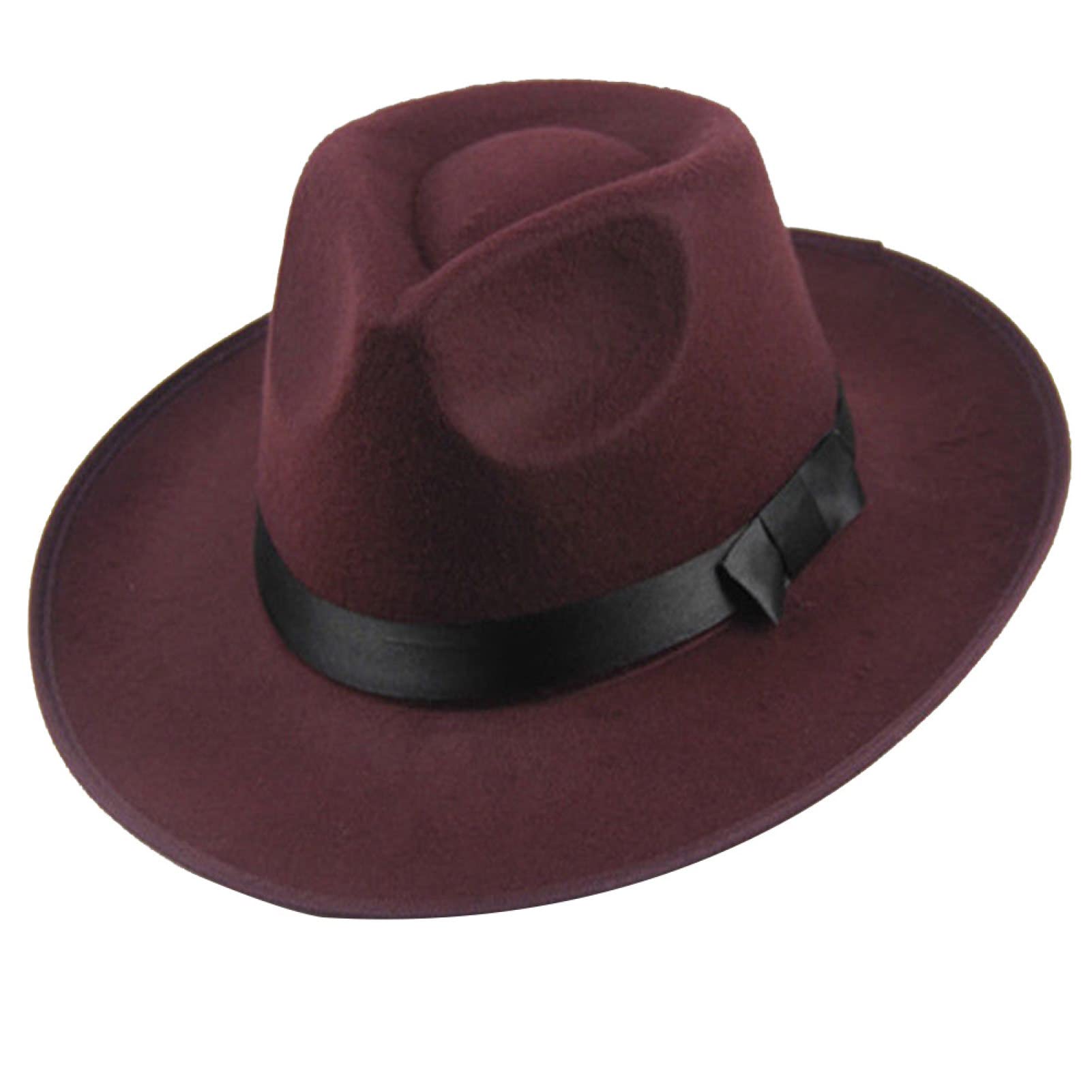 MuYiYi11 Unisex Wide Brim Fedora Hat - Vintage Hard Felt Panama Sun Visor for Men & Women - Perfect for Autumn Outfits, Beach Vacations and Outdoor Activities