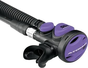 Atomic Aquatics SS1 Safe Second Inflator - Scuba Diving Regulator with Octopus for Emergency Air Supply | Perfect for Recreational & Technical Diving Gear