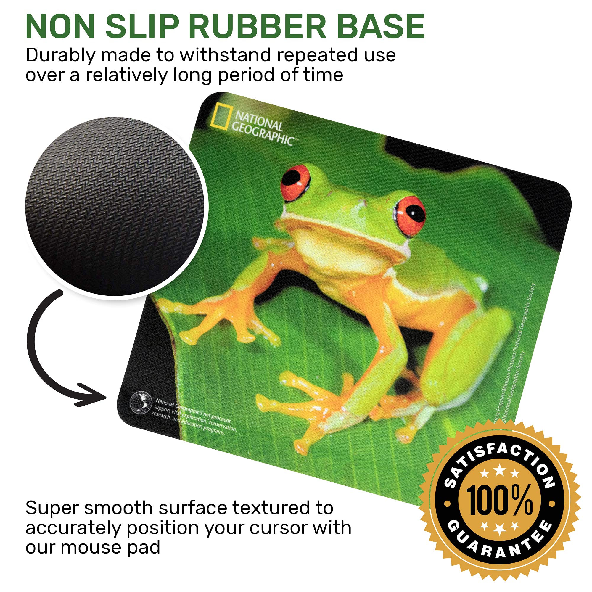 Ergonomic Gaming Mouse Pad with Cute Tree Frog Design - Non-Slip Rubber Base, Waterproof Office Desk Mat for PC, Laptop & Computer Setup | Perfect for Gamers, Work from Home & Office Use