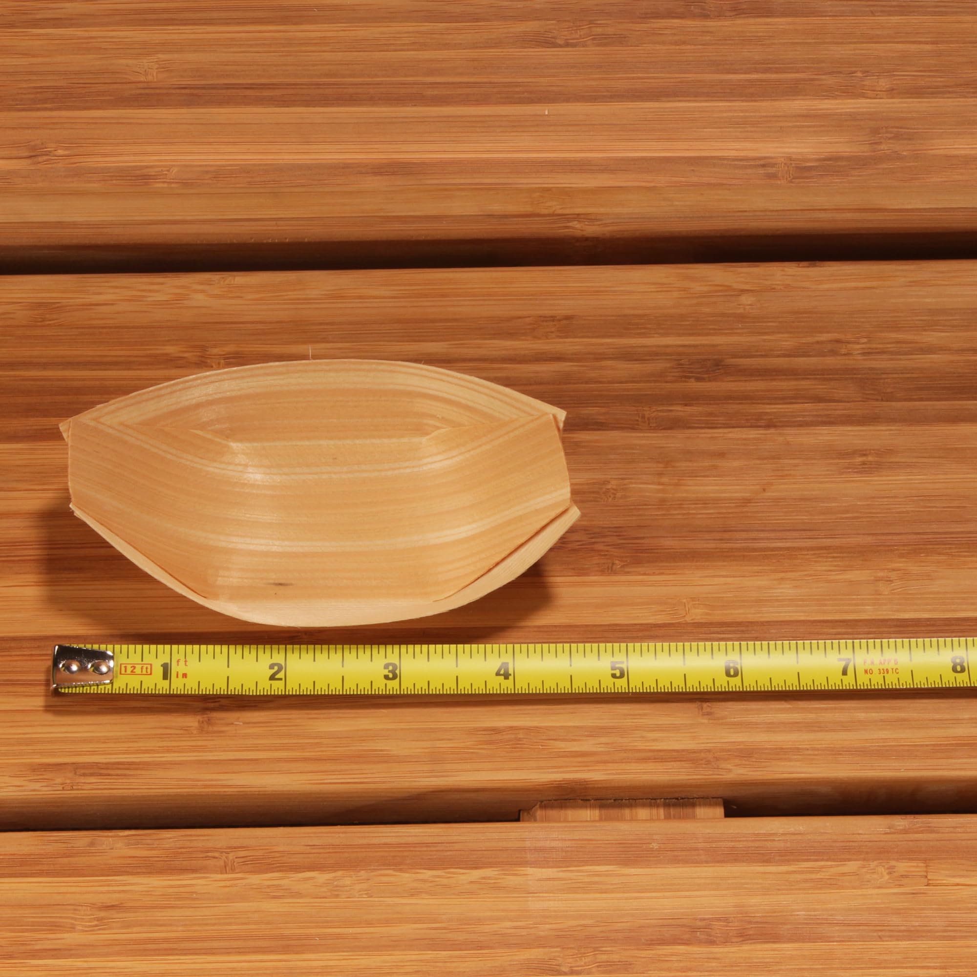 BambooMN - 1000 Pcs Disposable Wooden Appetizer Boats - 4.3