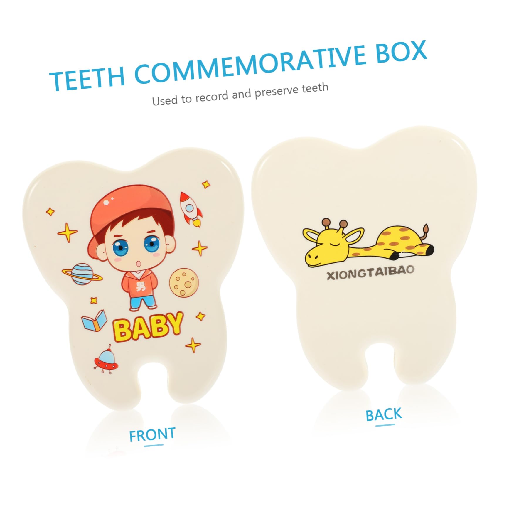 HEMOTON 3-Piece Kids Tooth Keepsake Box - Baby Tooth Holder for Lost Teeth, First Tooth Souvenir Storage with Fetal Hair Compartment - Perfect for Tooth Fairy Gifts & Childhood Memorabilia