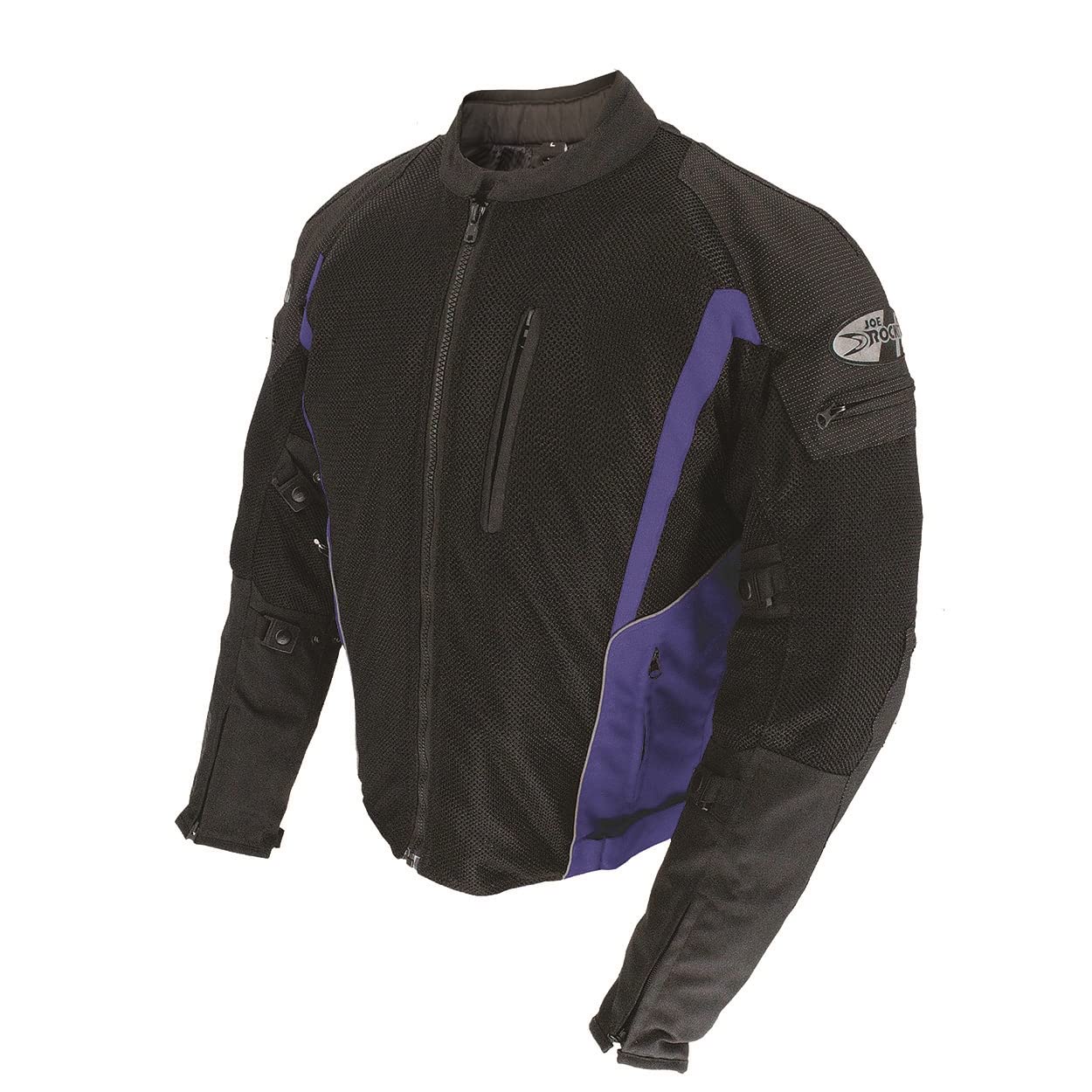 Joe Rocket Analog Men's Street Motorcycle Jacket - Black/Blue, X-Large Size | Durable Riding Gear for Urban Commuting & Road Trips
