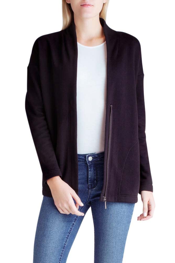 Kensie Women's Cozy Fleece Zipper Sweater Jacket - Soft Warm Pullover Hoodie for Casual Outfits & Winter Layering