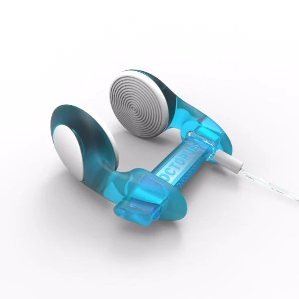 Octopus Freediving Nose Clip - Classic Transparent Blue for Snorkeling & Spearfishing - Comfortable Waterproof Nose Plug for Scuba Diving, Swimming and Underwater Photography