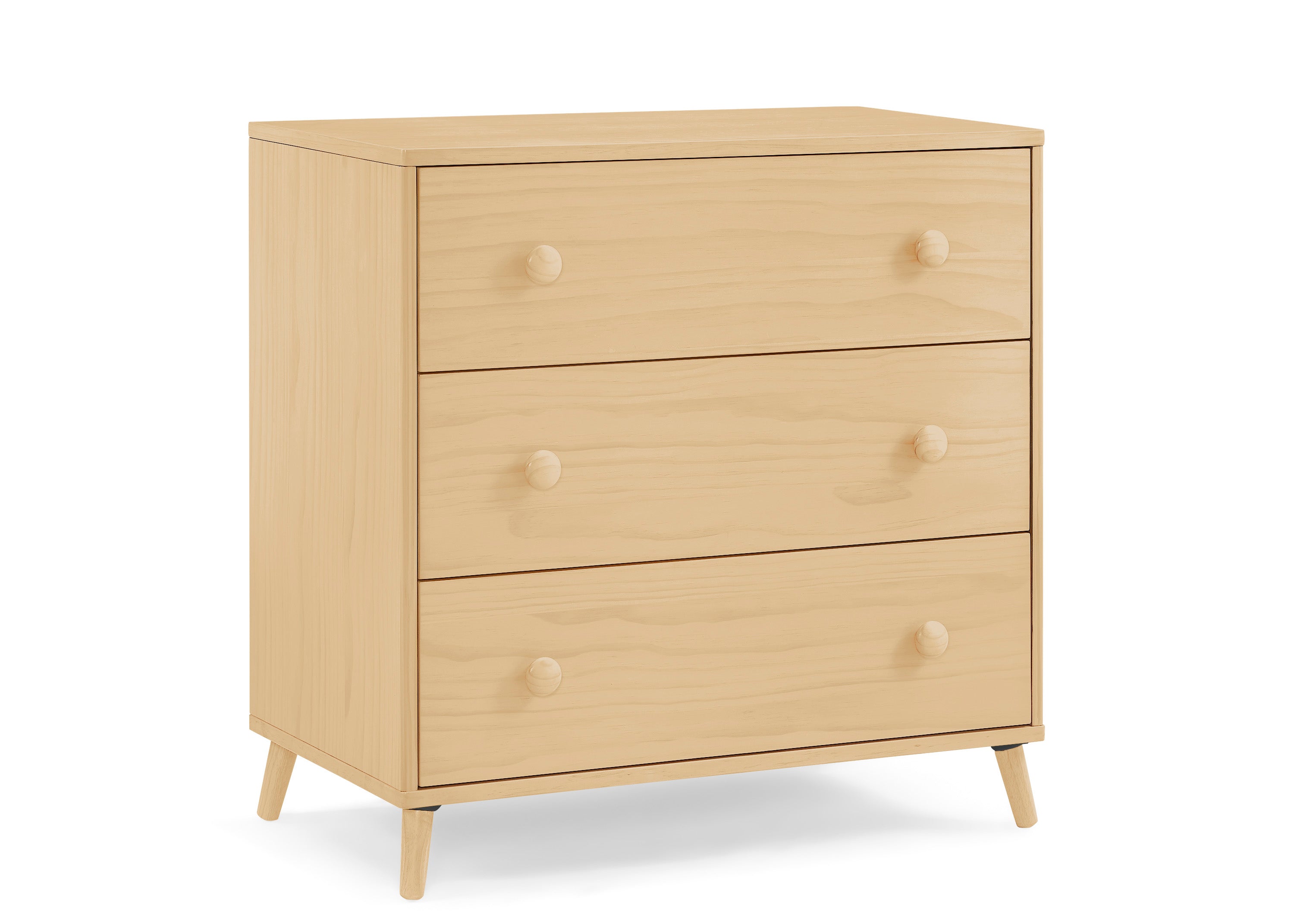 Jordan 3-Drawer Dresser with Interlocking Drawers - Sturdy Bedroom Storage Furniture for Clothes & Accessories | Perfect for Master Bedroom, Guest Room or Dorm Organization