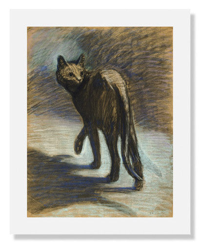 Théophile Alexandre Steinlen Prowling Cat Art Print - Vintage French Poster Reproduction - Perfect for Home Decor, Office Wall Art & Gift for Cat Lovers