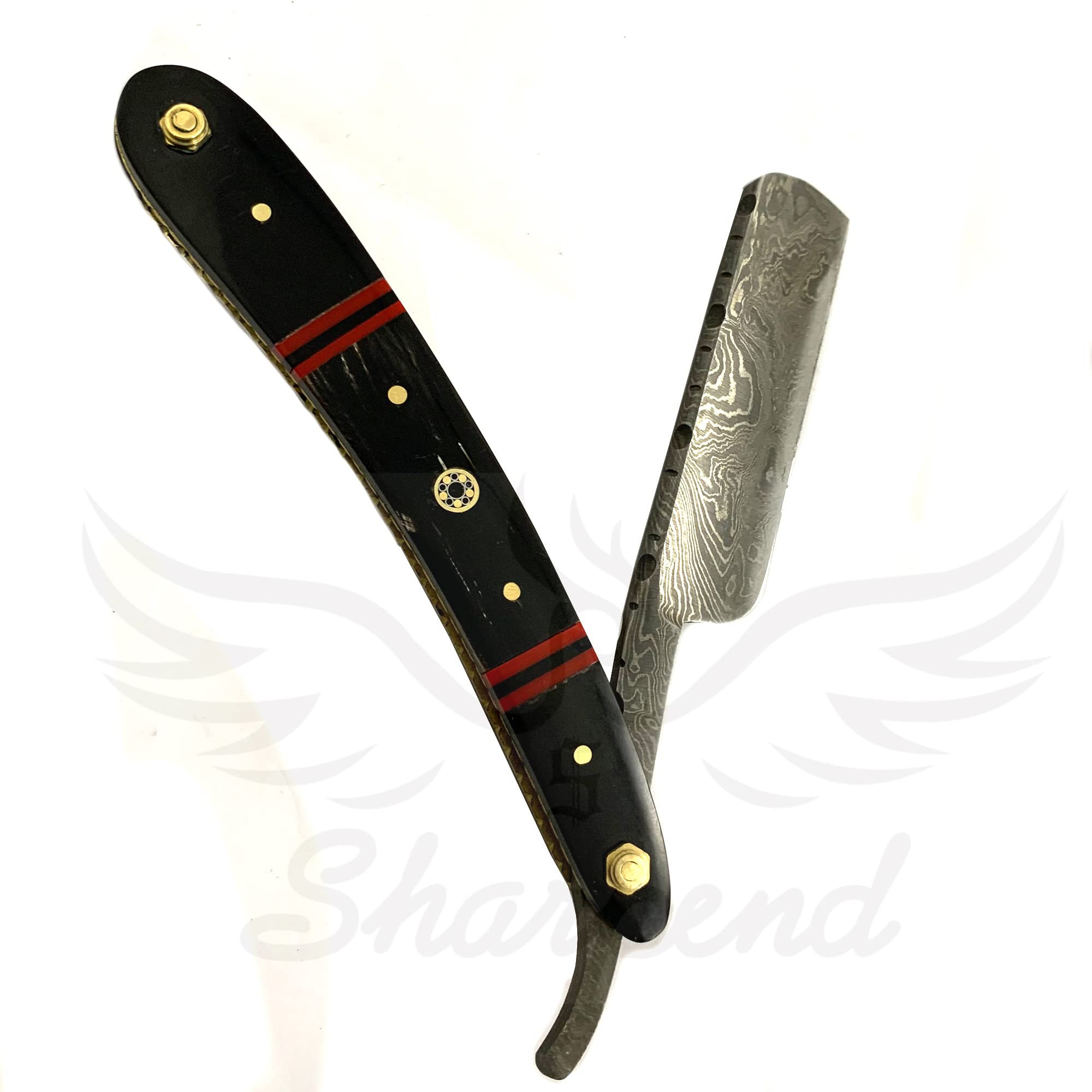 Premium Handmade Damascus Steel Straight Razor - Folding Barber Razor with Shaving Ready Classic Blade | Professional Close Shave for Men | Elegant Wooden Gift Box | Perfect for Grooming, Barber Shops & Luxury Gifts