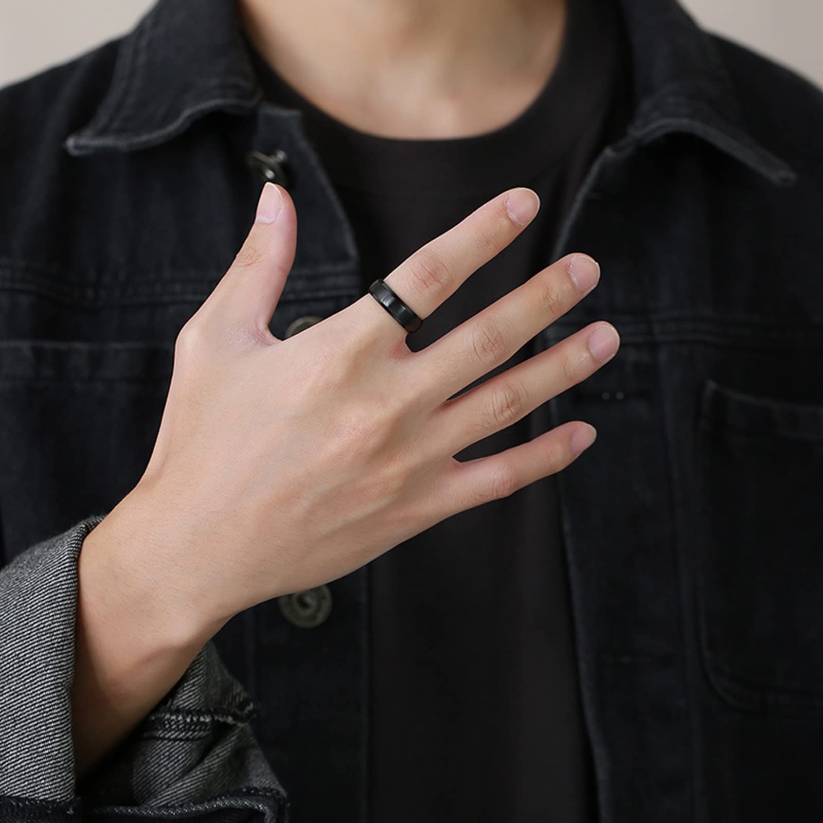 Gold Plated Black Stainless Steel Cubic Zirconia Heart Wedding Bands for Couples - Engraved & Brushed Finish - Perfect for Anniversaries, Proposals & Romantic Gifts