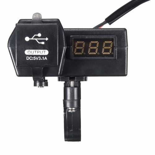 Bakeey 12V 24V Motorcycle USB Charger - Dual Port Fast Charging Power Socket Adapter for Phone, GPS, Sat Nav - Perfect for Long Rides and Road Trips