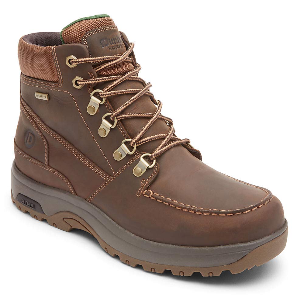 Dunham Men's 8000 Works Moc Waterproof Boot - Comfortable Slip-Resistant Work Shoes for Construction, Hiking & Outdoor Activities