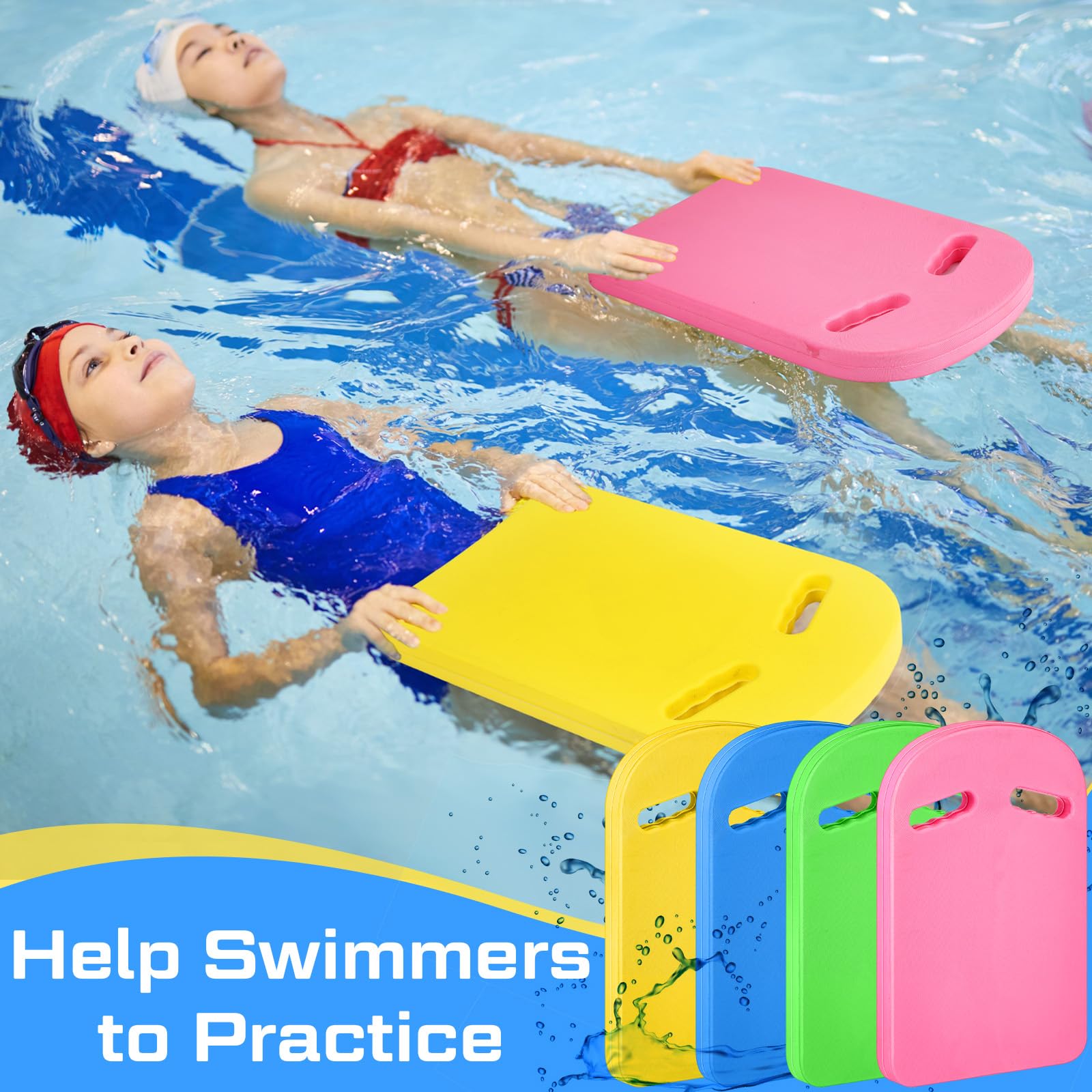 **Syhood EVA Swim Kickboard for Adults & Kids - Bulk Pack of Durable Swimming Kick Boards - Unisex Pool Training Aid for Exercise & Workout - Perfect for Swim Lessons, Lap Training & Water Aerobics**