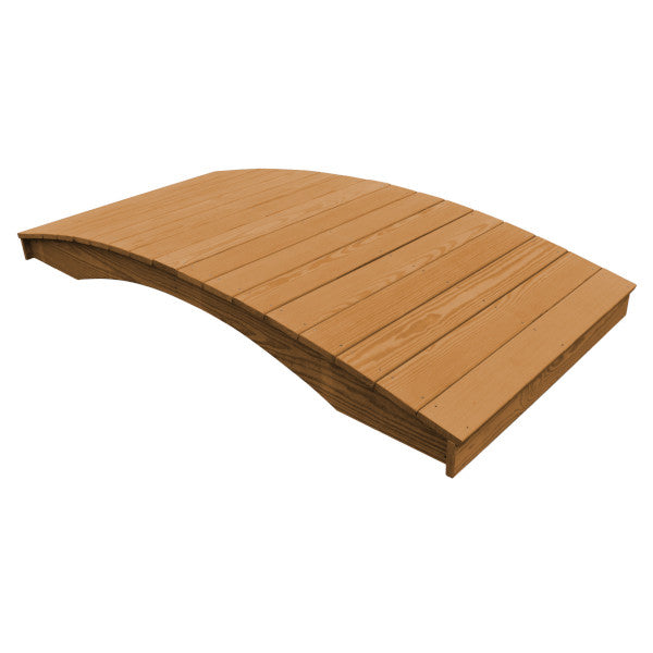 Pressure Treated Pine Wood Garden Bridge - Rustic Outdoor Decorative Walkway for Yard, Pond or Landscape Design | Weather-Resistant & Durable Decking Solution