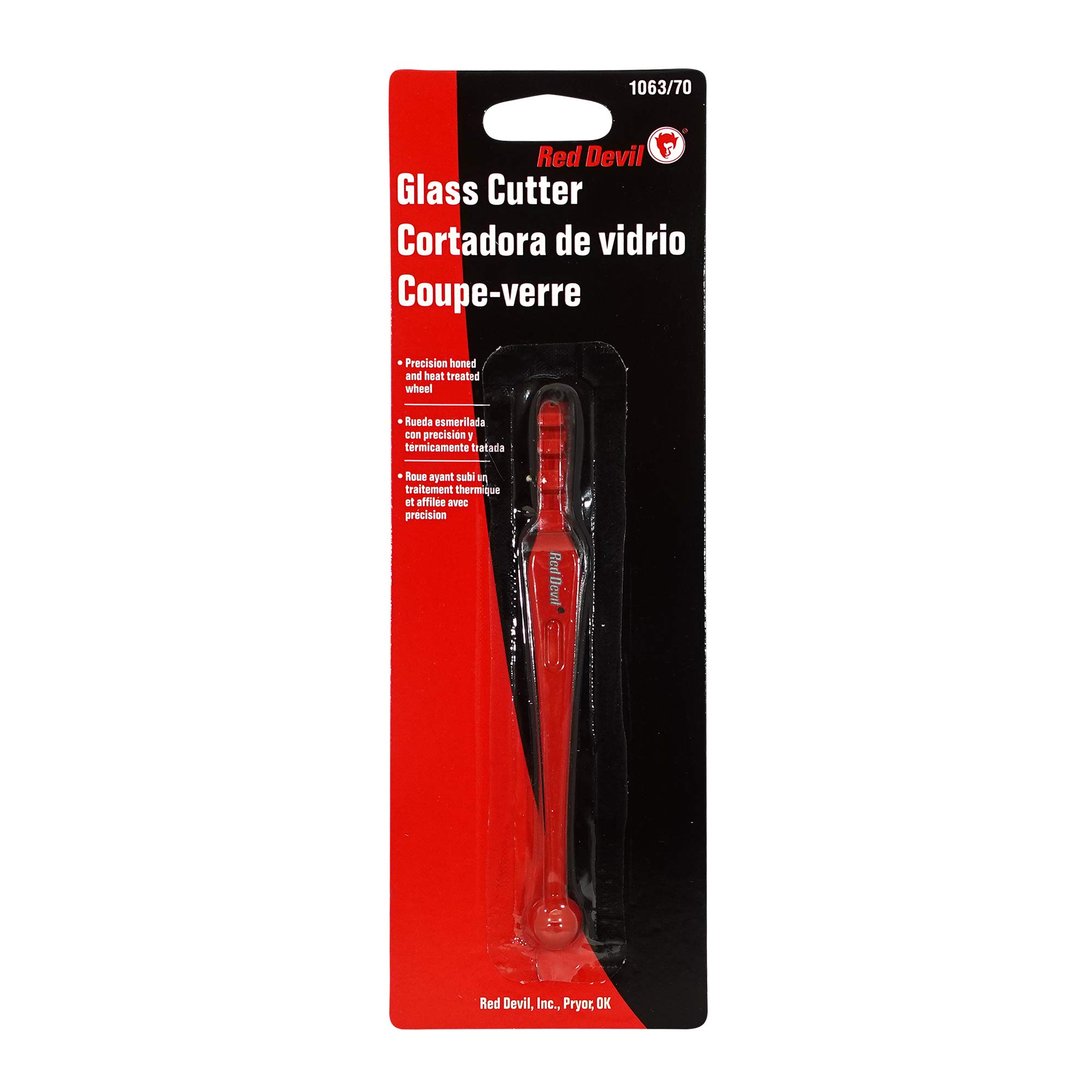 Red Devil 106370 DIY Glass Cutter Tool - 1 Pack for Home Improvement, Craft Projects & Window Repair | Professional Glass Cutting Tool for DIY Enthusiasts & Contractors