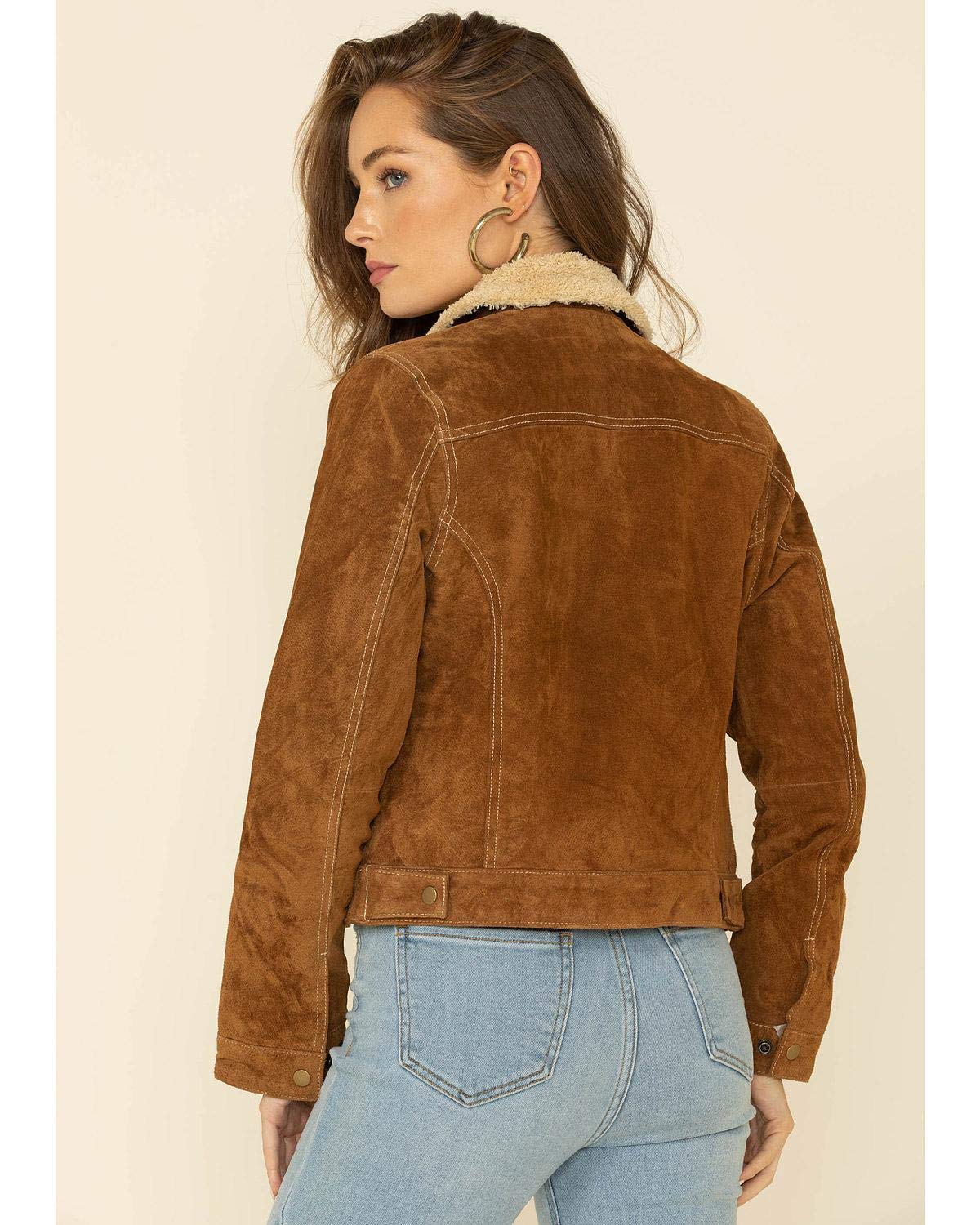 Stylish Scully Black Boar Suede Women's Denim Jacket | Vintage Inspired Biker Jacket for Casual Outfits & Fall Fashion