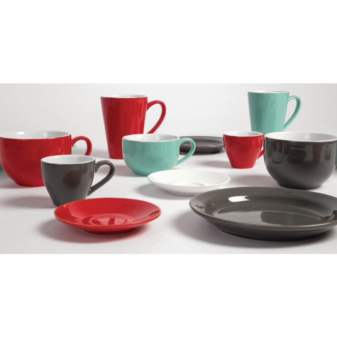 Premium White Porcelain Espresso Cups & Milk Jugs Set - 12pc (100ml/3.5oz) for Cafe, Home & Office Coffee Brewing - Durable Ceramic Coffee Cups for Latte, Cappuccino & Tea Serving