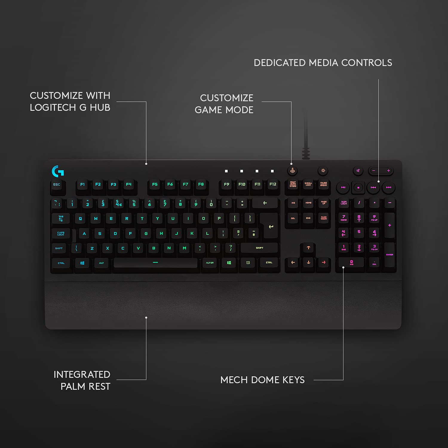Logitech G213 Prodigy RGB Gaming Keyboard & G203 LIGHTSYNC Gaming Mouse Bundle - Mechanical Feel Keys, 16.8M Color Customization - Perfect for PC Gaming, Esports & Office Work