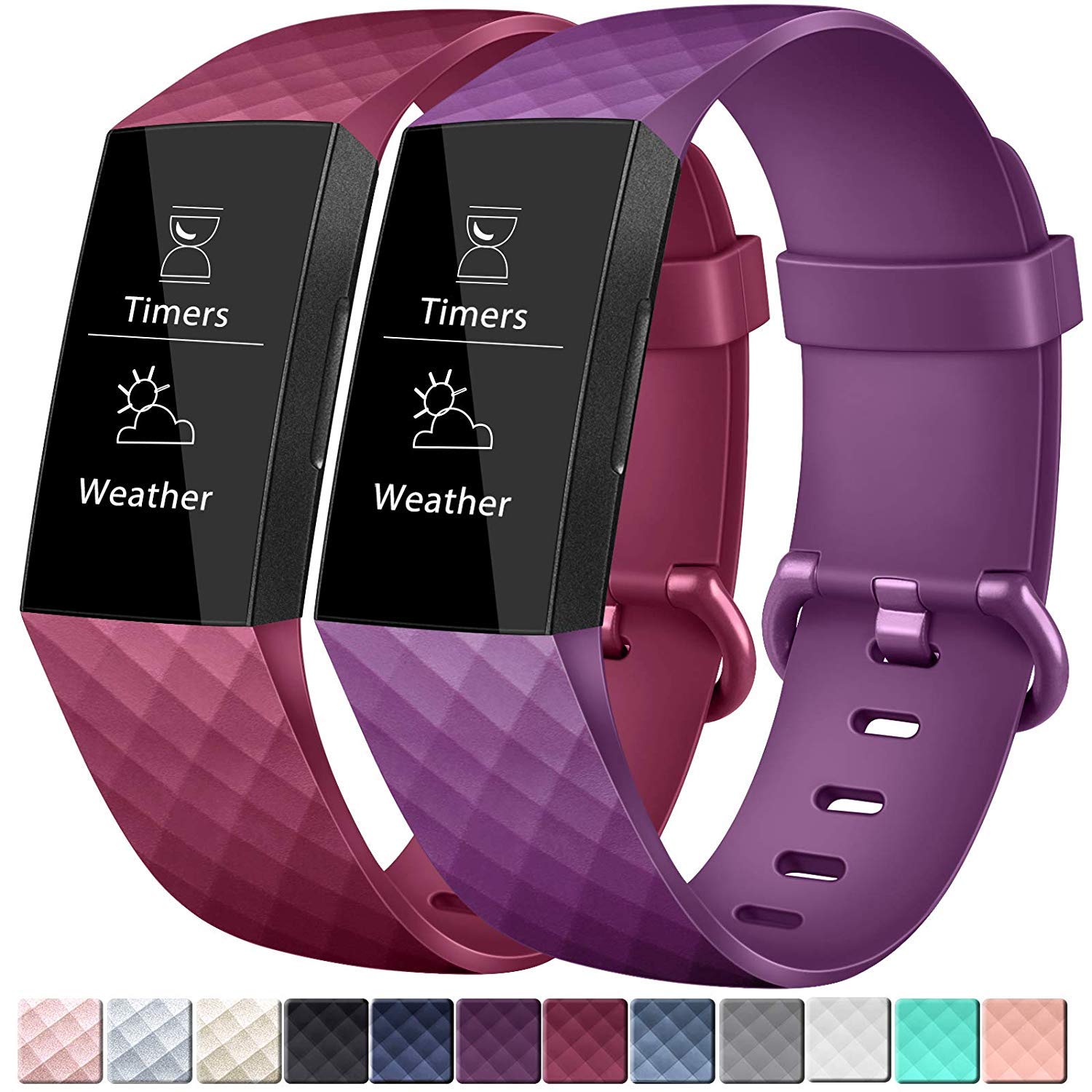 AK Bands Compatible with Fitbit Charge 4/3/3 SE - Soft Sports Replacement Bands for Women & Men - Perfect for Workouts, Running & Daily Wear