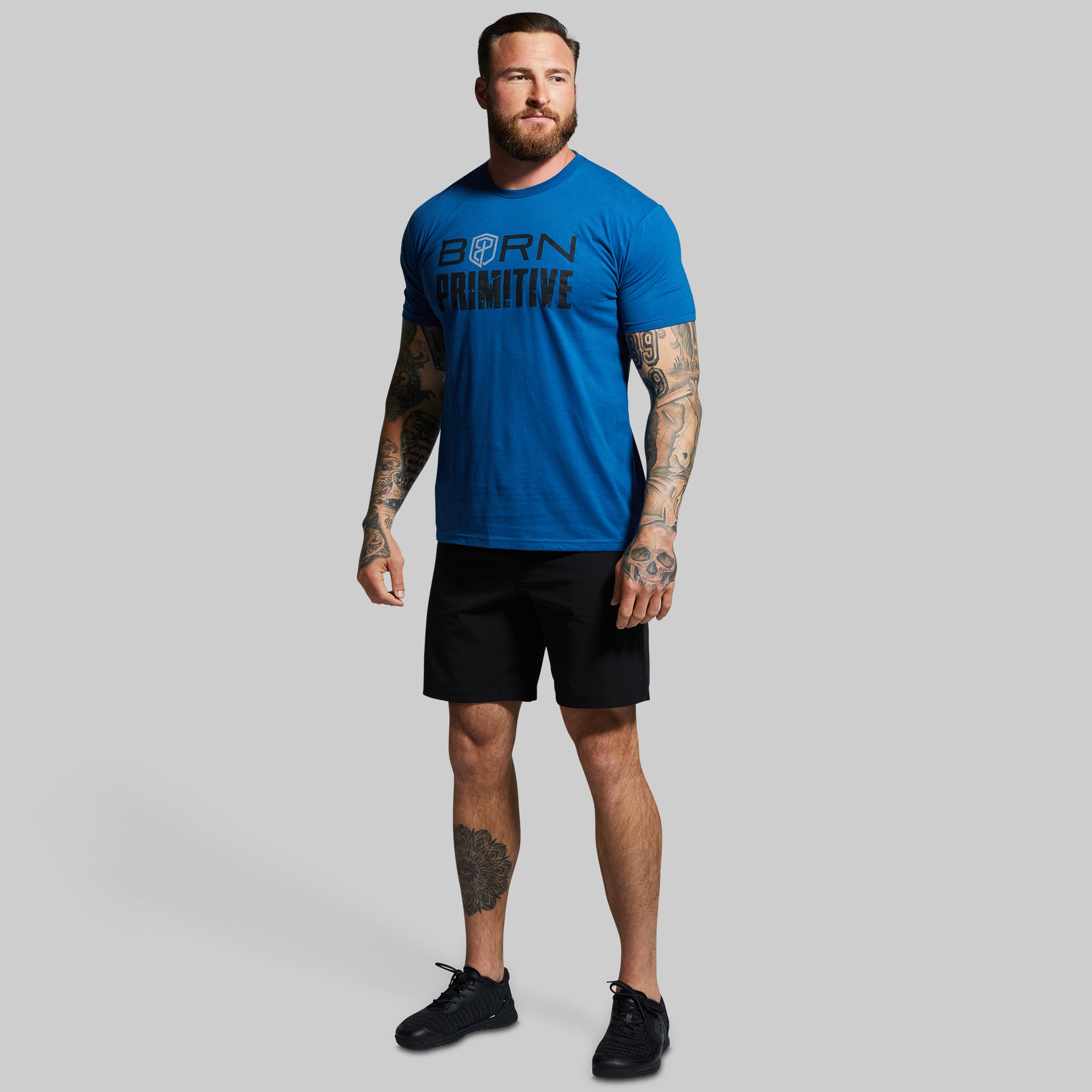 Premium Brand Cotton T-Shirt for Men - Cool Blue Crewneck Casual Tee - Perfect for Everyday Wear, Gym, and Outings