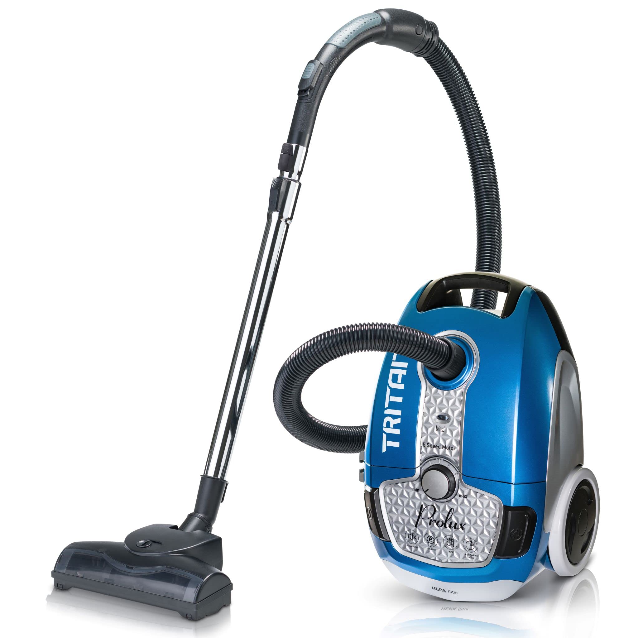 Prolux Tritan Canister Vacuum Cleaner - Powerful Lightweight Corded Stick Vacuum for Hardwood Floors & Carpets - Perfect for Home, Office, and Pet Hair Cleaning