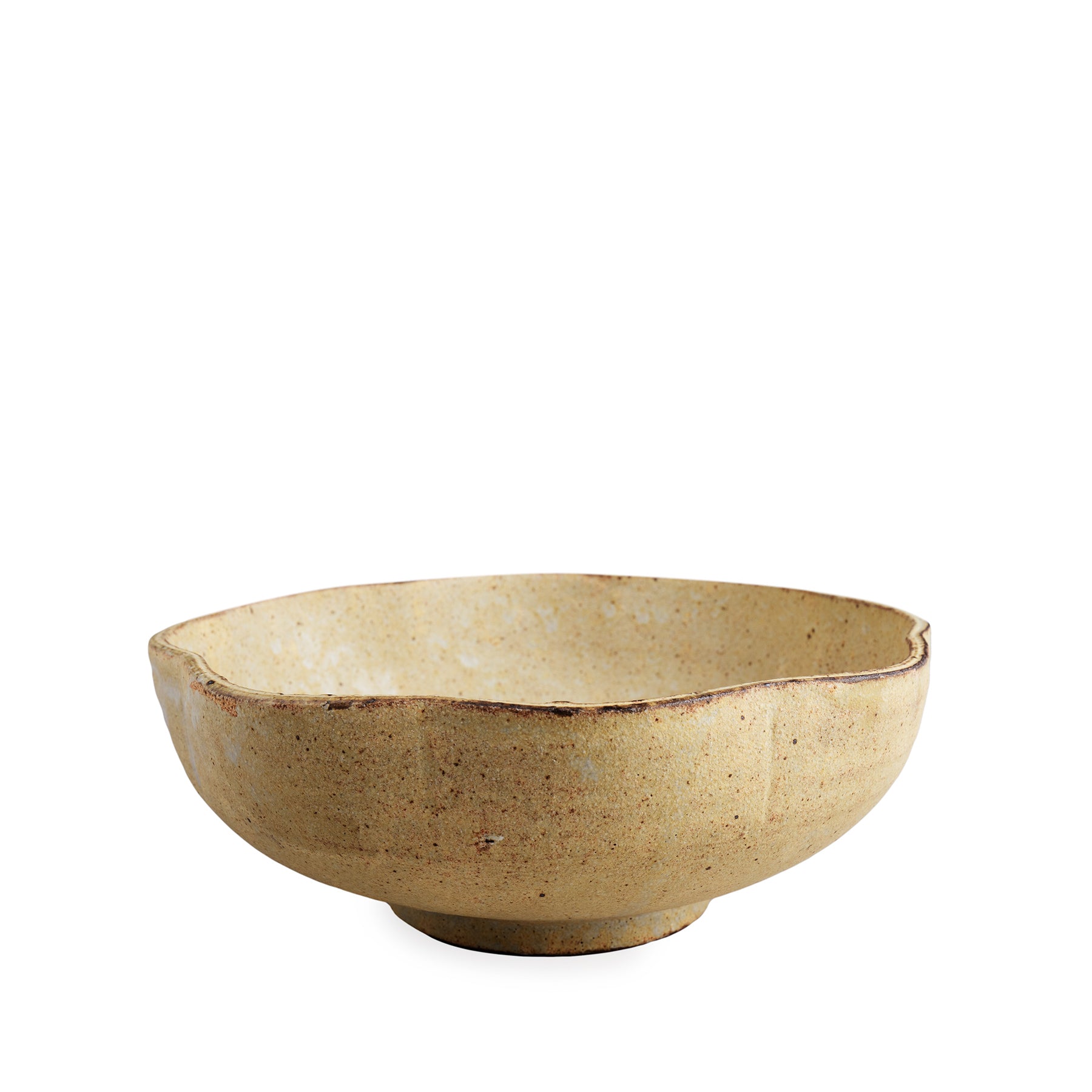 Sabi Kohiki Flower Bowl - Handmade Japanese Ceramic Bowl for Home Decor, Dining, and Tea Ceremony | Perfect for Floral Arrangements, Centerpieces, and Gift Giving