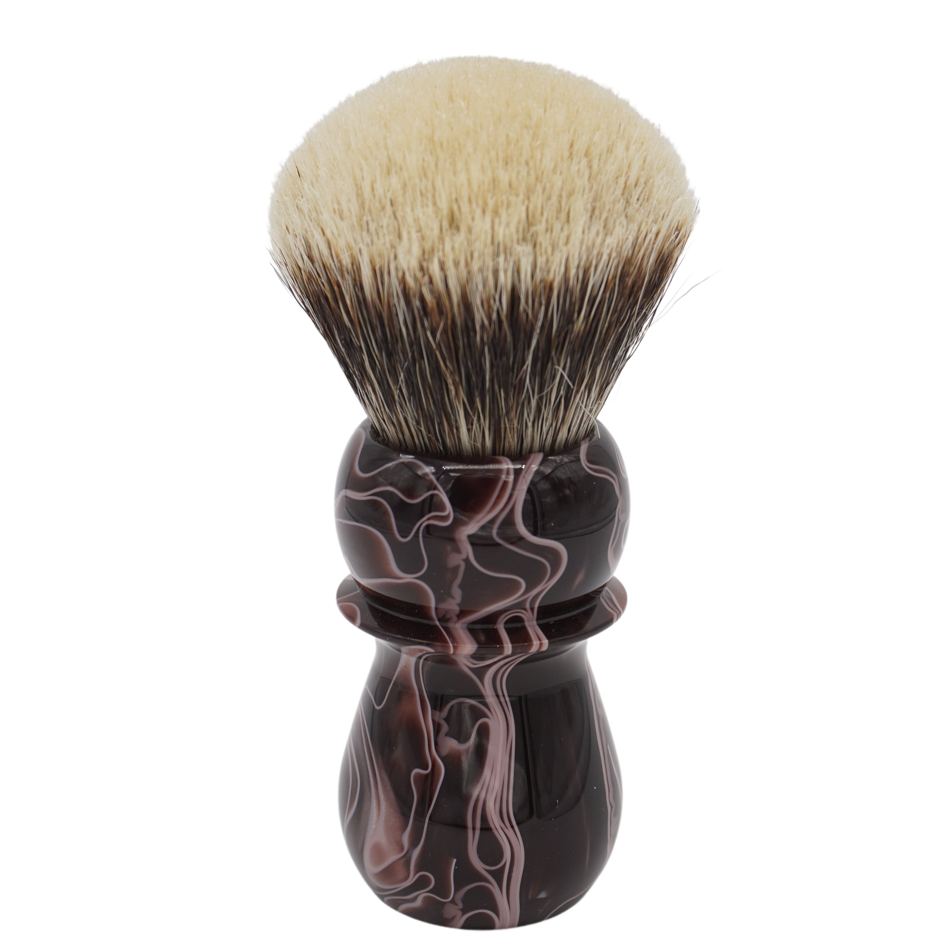 AP Shave Co. 28mm Gelousy SHD Bulb Two Band Badger Shaving Brush - Premium Brown Shave Brush for Men - Perfect for Wet Shaving, Lathering Creams & Grooming Kits