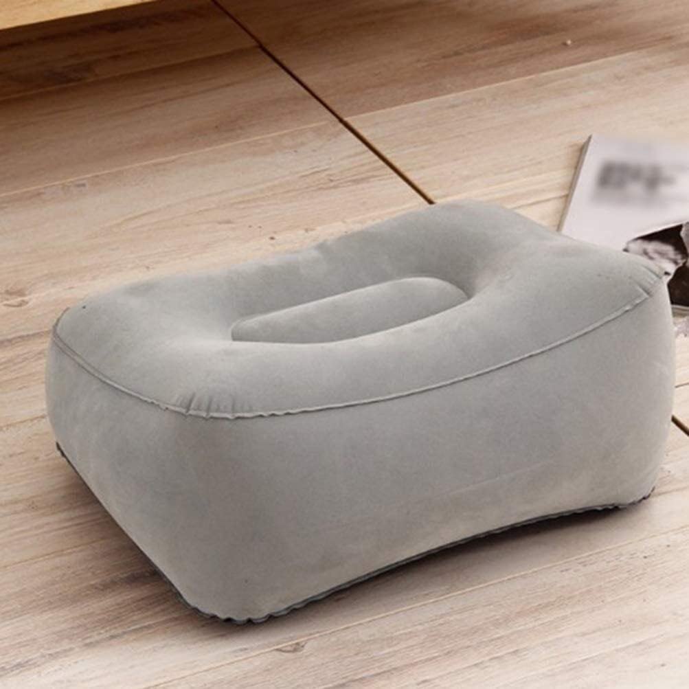 YAGVIZ Inflatable Foot Rest Pillow for Travel - Portable PVC Foot Rest Cushion for Airplane, Train, Car & Kids Bed - Perfect for Massage, Relaxation & Comfort During Long Trips