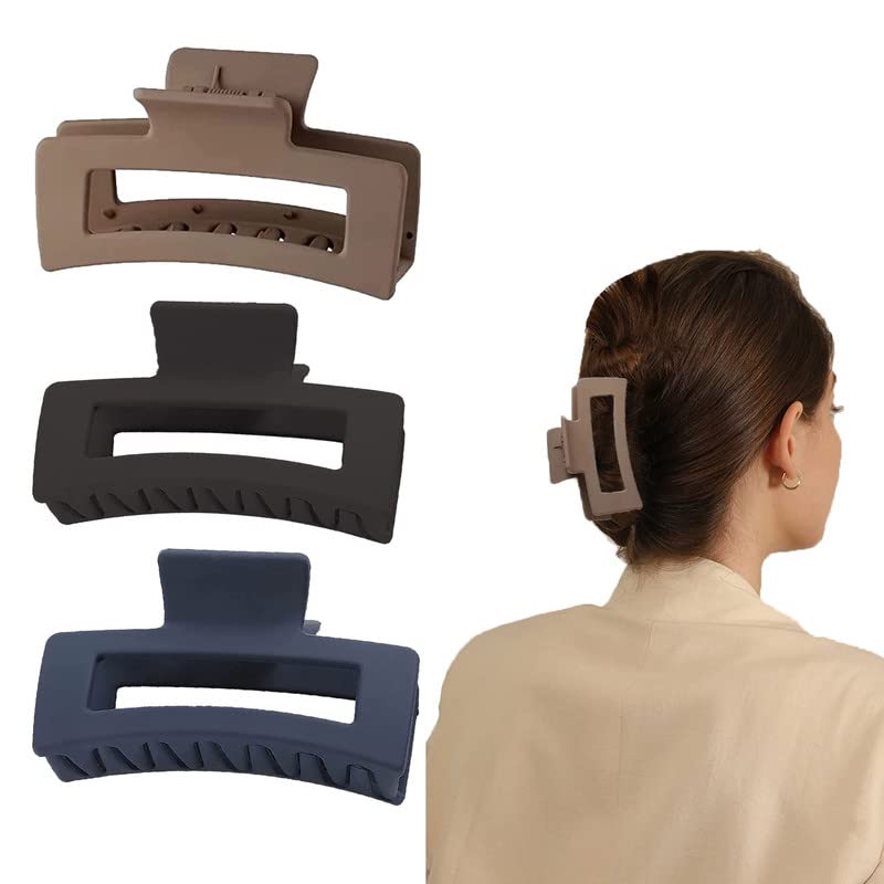 Staila 3-Piece French Hair Claw Clips for Thick Hair - Sturdy & Secure Hair Accessories for Women & Girls - Perfect for Updos, Ponytails & Everyday Hairstyles