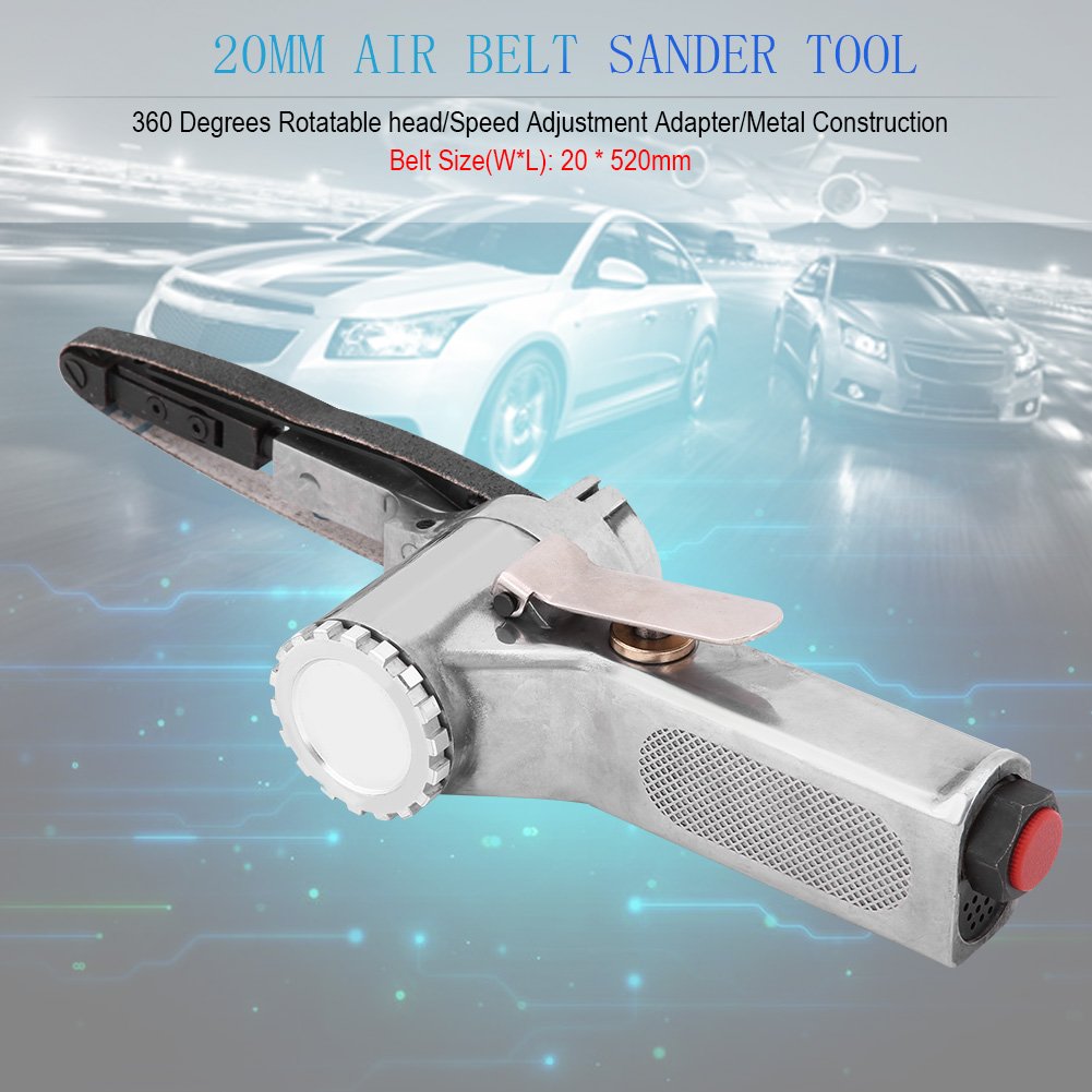 Pneumatic Belt Sander 10mm - Air Powered Belt Sander Polisher & Grinder Machine for Woodworking, Metal Finishing & DIY Projects | Perfect for Sanding, Polishing & Surface Preparation