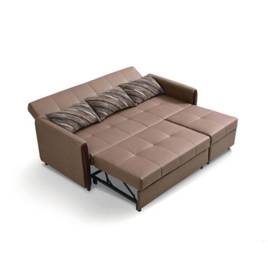 Marvin Faux Leather Convertible Sofa Bed - Modern Sleeper Sofa with Storage for Small Spaces | Perfect for Apartments, Guest Rooms & Home Offices
