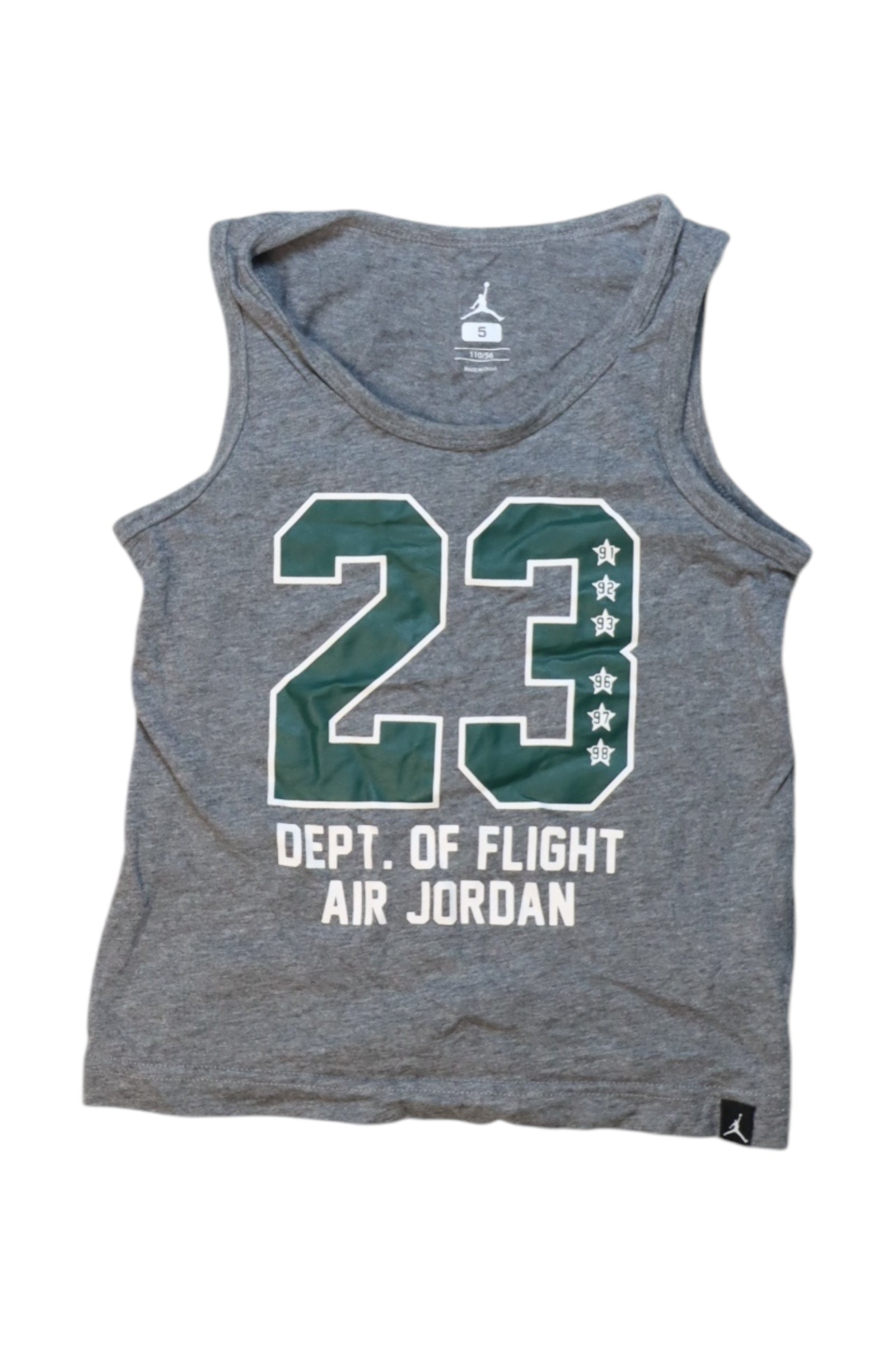 Air Jordan Sleeveless Basketball T-Shirt for Boys 5T - Perfect for Summer Sports & Casual Play
