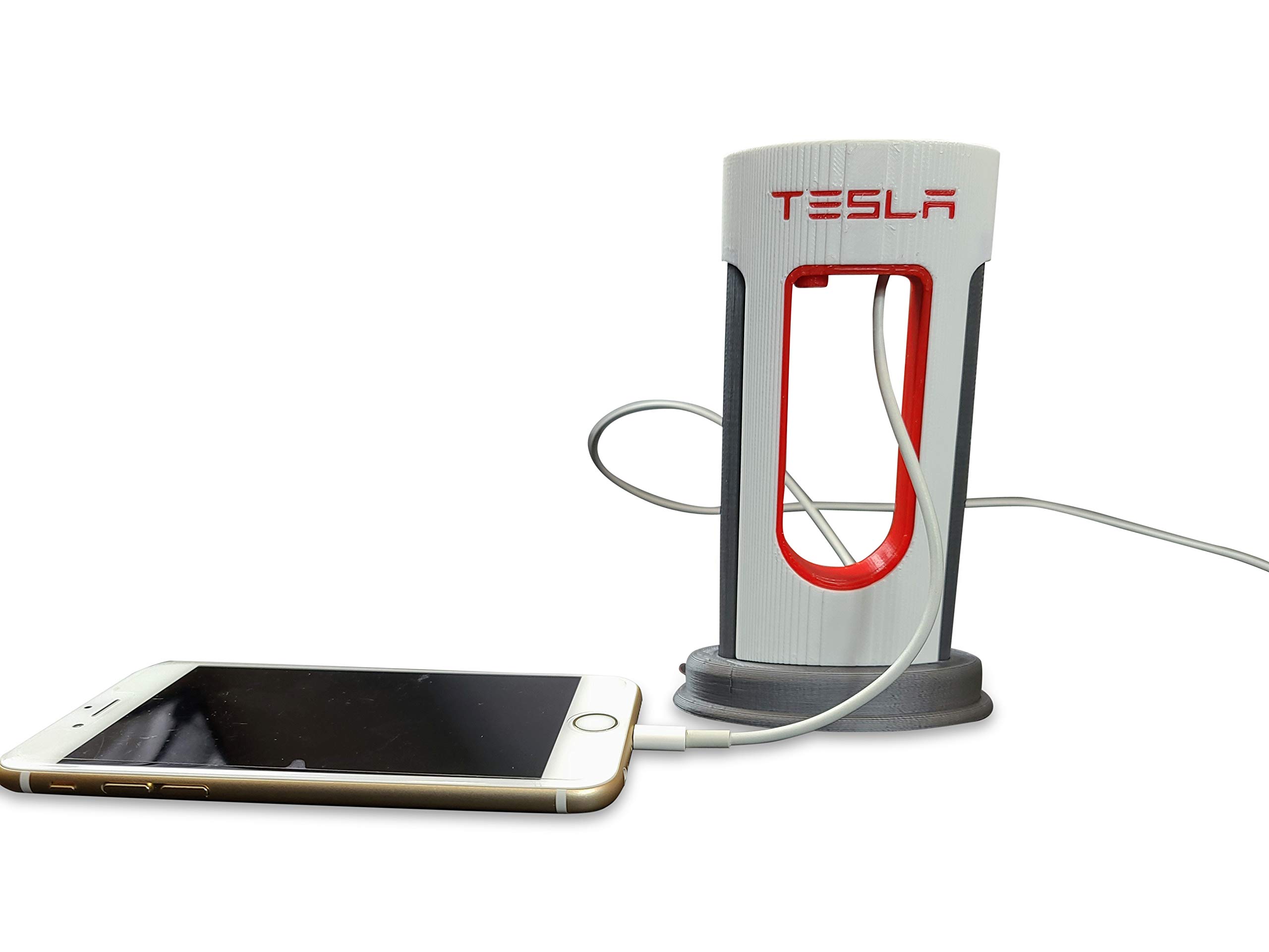 Supercharger Replica Desktop Charging Station - Fast USB-C Charger for iPhone & Android Phones (Red) | Perfect for Office, Home & Gaming Setup