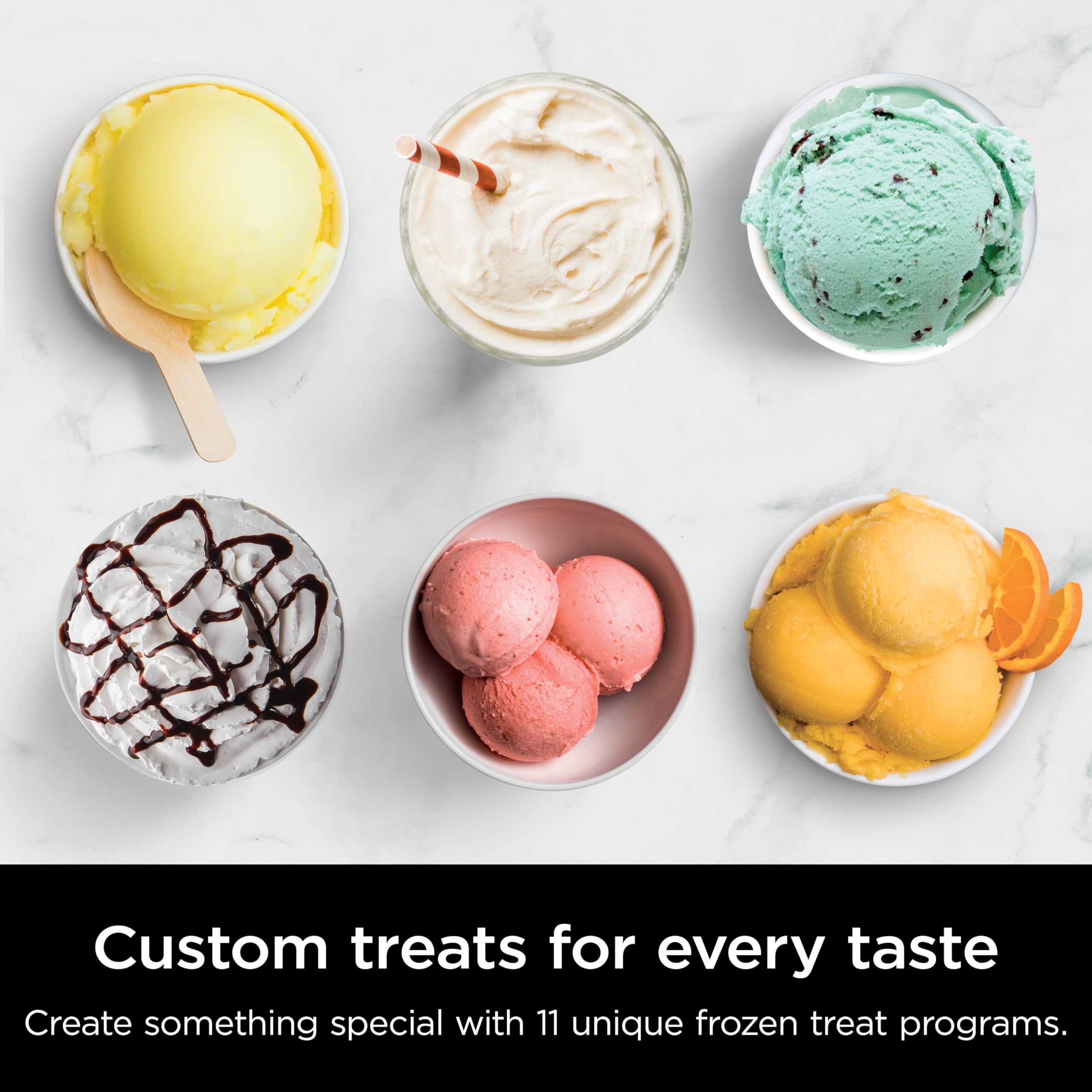 Ninja NC501 CREAMi Deluxe 11-in-1 Ice Cream Maker Machine - Make Homemade Ice Cream, Sorbet, Milkshakes & Frozen Treats with 11 Programs | Includes 2 XL Family-Size Pint Containers | Perfect for Kids & Family Desserts | Silver | Great for Parties, Summer Treats & Healthy Snacks